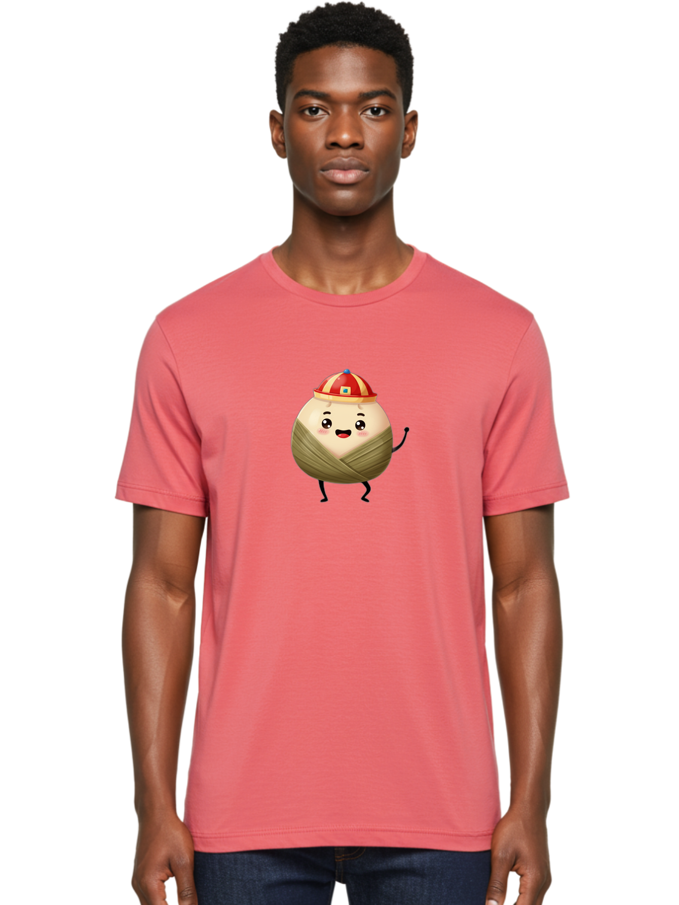 Xiaolongbao-1 Men'S Graphic Tee, 100% Cotton, Comfortable Casual Summer Wear, Machine Washable, Cartoon Dumpling, Steamed Bun, Happy Face, Kawaii Character, Chinese Food, Cute Illustration, Wrapped Dumpling, Smiling Face, Dumpling Character, Bab596 17