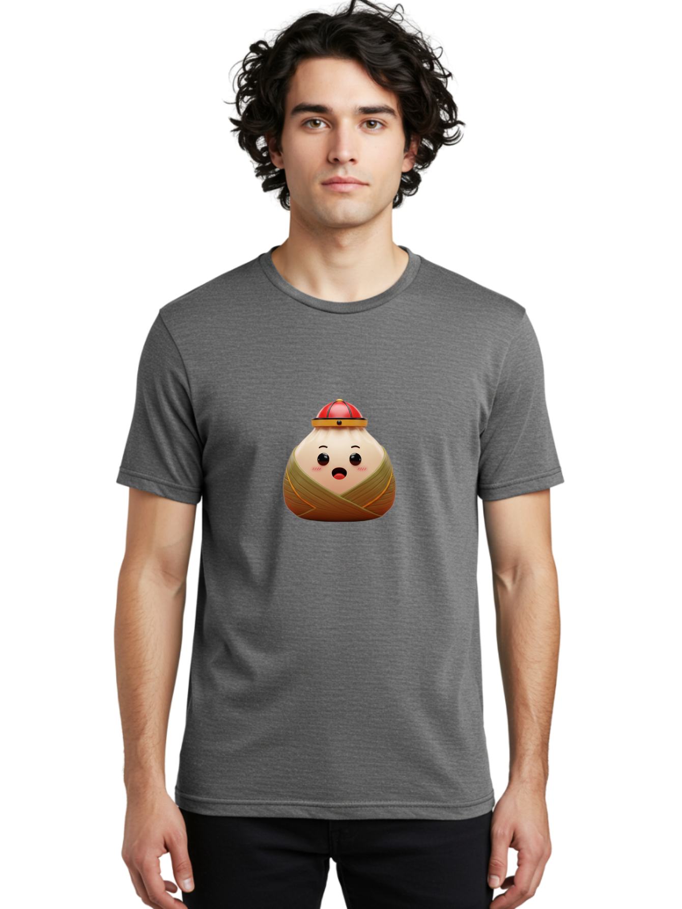 Xiaolongbao Men'S Graphic Tee, 100% Cotton, Comfortable Casual Summer Wear, Machine Washable, Cartoon Xiaolongbao, Chinese Dumpling, Steamed Bun, Surprised Expression, Adorable Character, Kawaii Food, Culinary Delight, Soup Dumpling Bab597 17