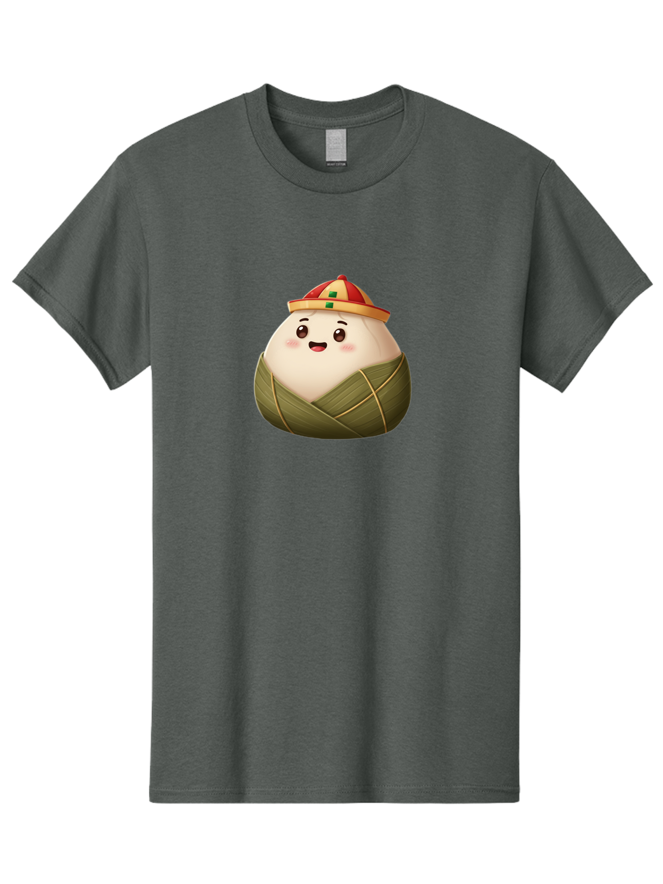 Zongzi-Dumpling Men'S Graphic Tee, 100% Cotton, Comfortable Casual Summer Wear, Machine Washable, Cartoon Dumpling, Kawaii Food, Chinese Cuisine, Zongzi, Traditional Dish, Festive Food, Glutinous Rice Dumpling, Asian Culture, Happy Face, Bab608 11