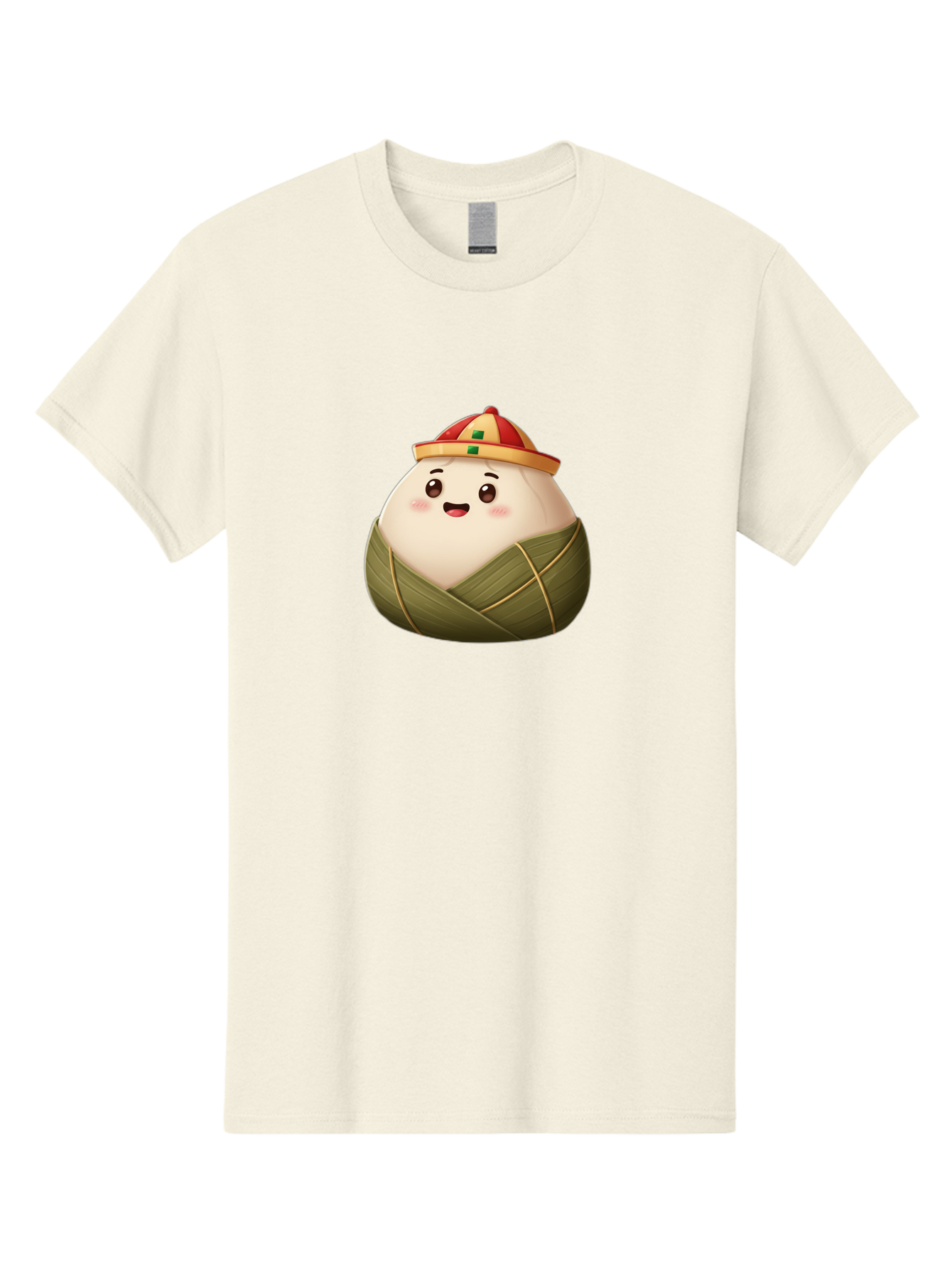 Zongzi-Dumpling Men'S Graphic Tee, 100% Cotton, Comfortable Casual Summer Wear, Machine Washable, Cartoon Dumpling, Kawaii Food, Chinese Cuisine, Zongzi, Traditional Dish, Festive Food, Glutinous Rice Dumpling, Asian Culture, Happy Face, Bab608 9