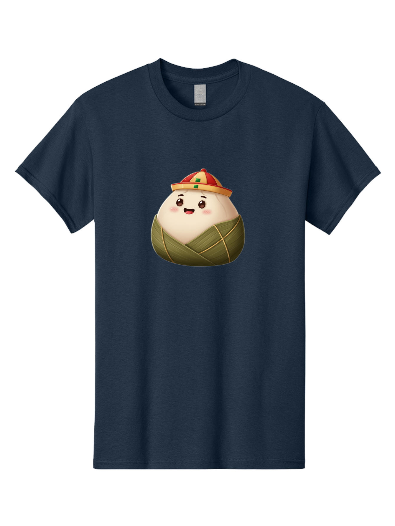 Zongzi-Dumpling Men'S Graphic Tee, 100% Cotton, Comfortable Casual Summer Wear, Machine Washable, Cartoon Dumpling, Kawaii Food, Chinese Cuisine, Zongzi, Traditional Dish, Festive Food, Glutinous Rice Dumpling, Asian Culture, Happy Face, Bab608 8