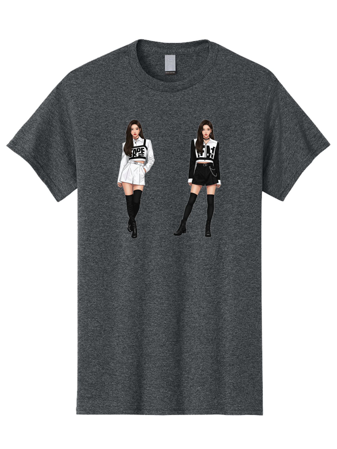 Aape-By-Baperama Men'S Graphic Tee, 100% Cotton, Comfortable Casual Summer Wear, Machine Washable, Fashion Illustration, Aape Clothing, Streetwear Style, Edgy Look, Bold Graphics, Monochrome Aesthetic, High-Contrast Visuals, Long Boots Bab616 11