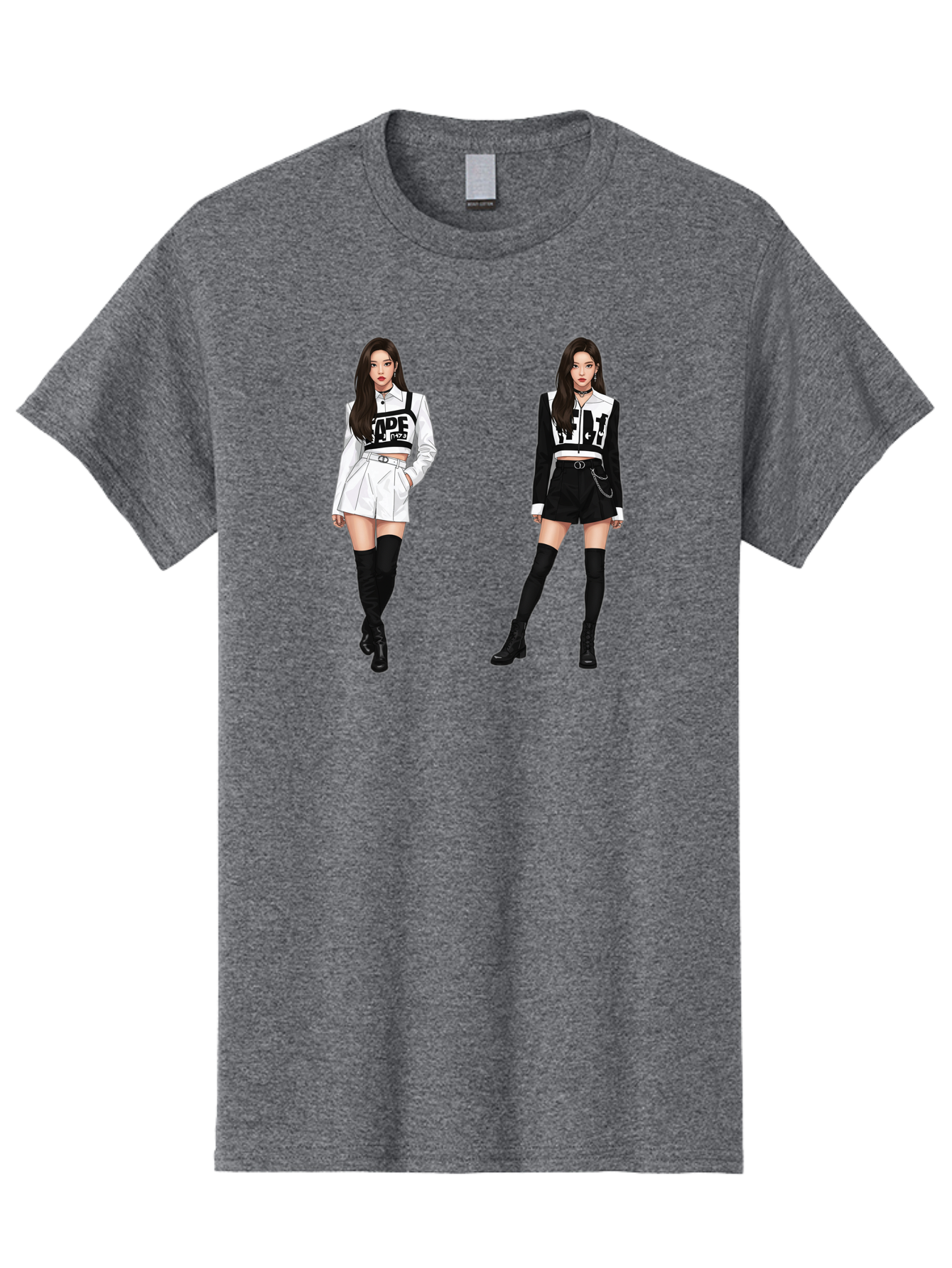 Aape-By-Baperama Men'S Graphic Tee, 100% Cotton, Comfortable Casual Summer Wear, Machine Washable, Fashion Illustration, Aape Clothing, Streetwear Style, Edgy Look, Bold Graphics, Monochrome Aesthetic, High-Contrast Visuals, Long Boots Bab616 9