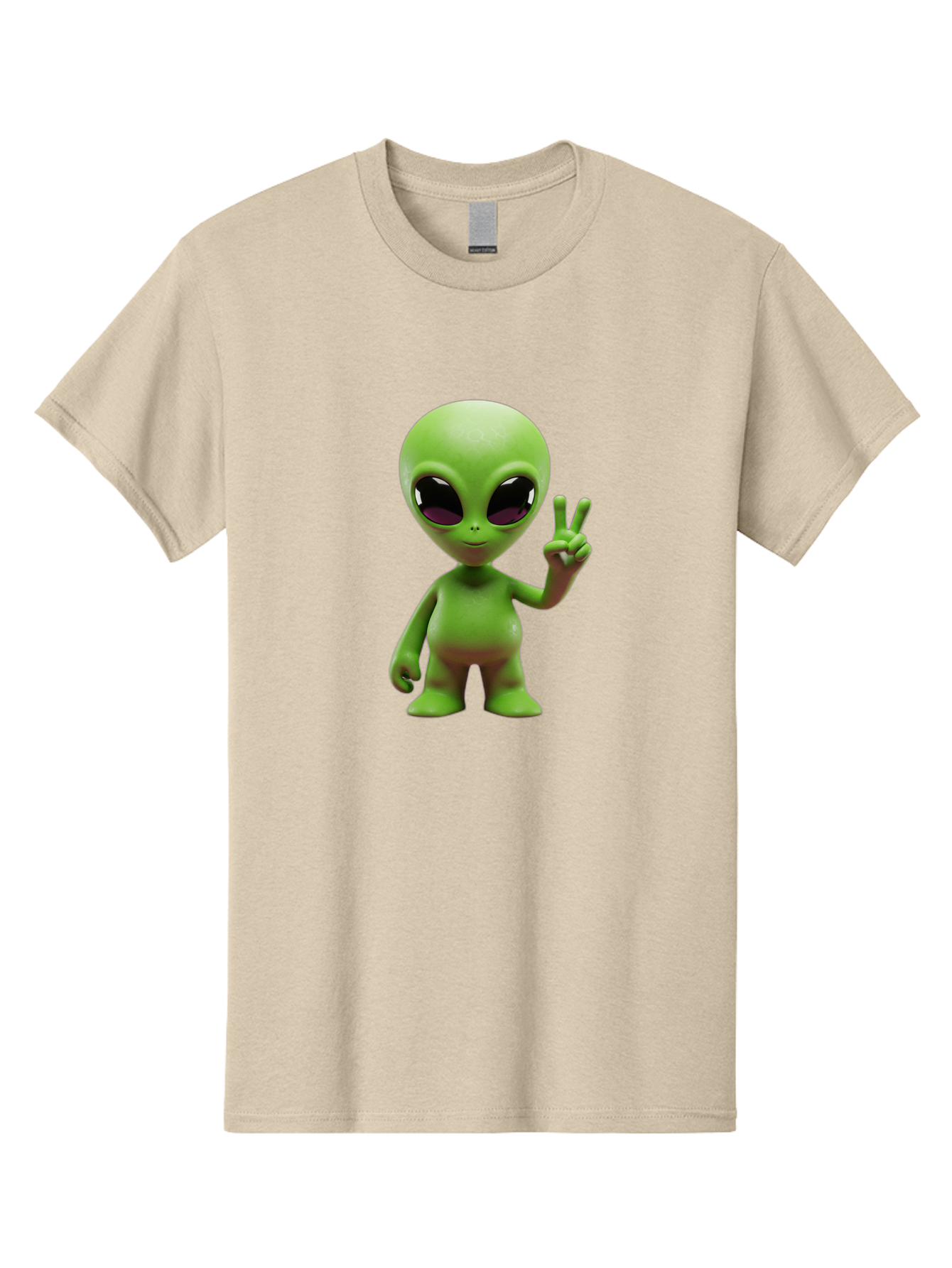 Alien-Peace-Sign-2 Men'S Graphic Tee, 100% Cotton, Comfortable Casual Summer Wear, Machine Washable, Alien Figure, Peace Sign, Friendly Gesture, Cartoon Character, E.T., Extraterrestrial Being, Fun, Quirky, Playful, 3D Rendering, Bab631 10