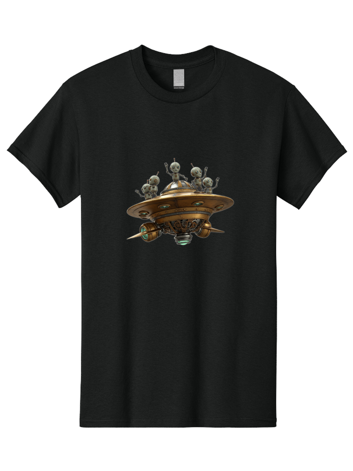 Alien-Ufo Men'S Graphic Tee, 100% Cotton, Comfortable Casual Summer Wear, Machine Washable, Flying Saucer, Extraterrestrial Life, Alien Spacecraft, Sci-Fi, Futuristic Technology, Silver Spaceship, Ufo Sighting, Alien Invasion, Robot Aliens Bab635 5