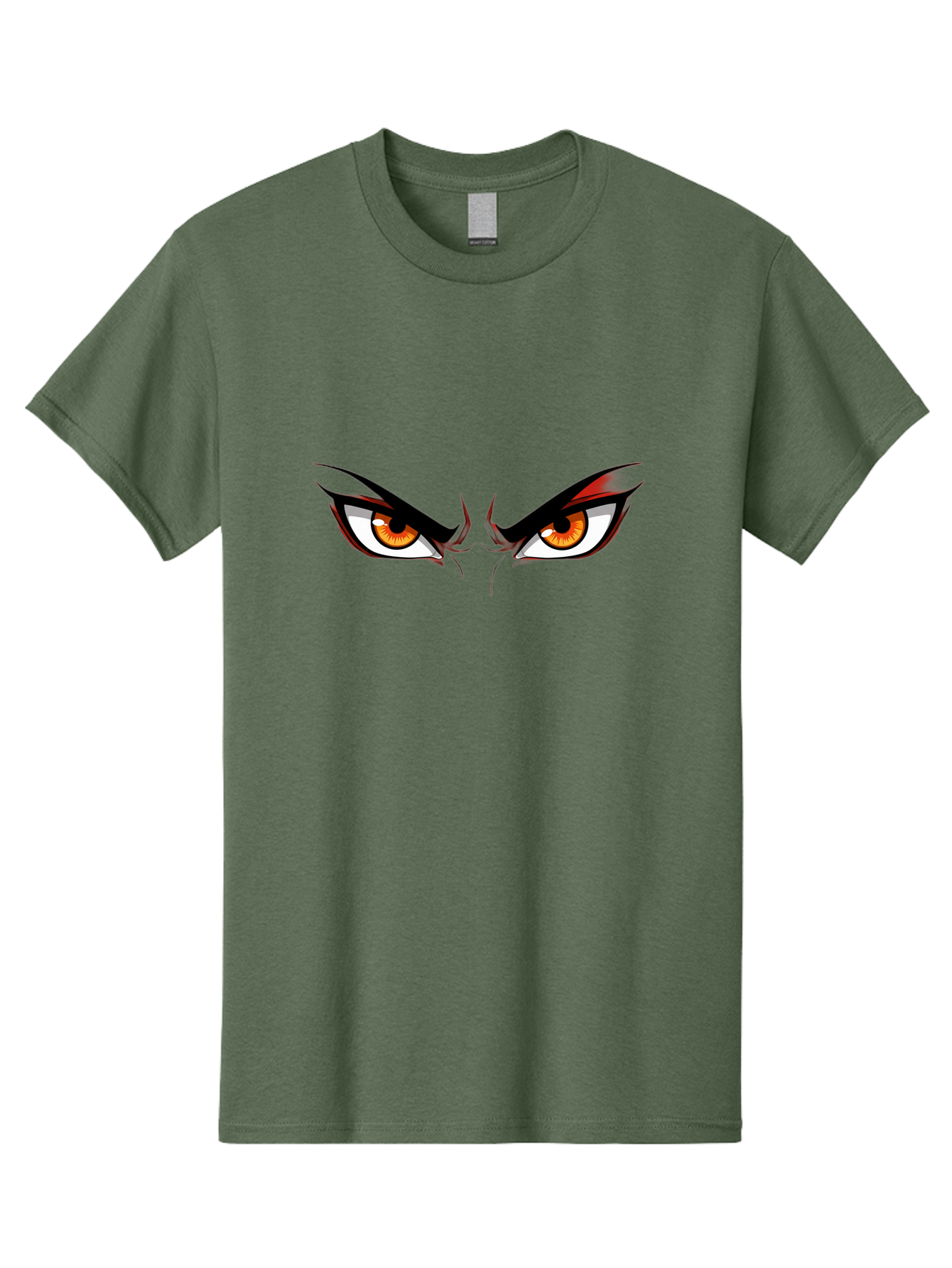 Angry-Eyes-1 Men'S Graphic Tee, 100% Cotton, Comfortable Casual Summer Wear, Machine Washable, Menacing Stare, Angry Eyes, Intense Gaze, Dramatic Eye Makeup, Anime Style, Cartoonish Illustration, Fierce Expression, Eye Contact Bab645 2