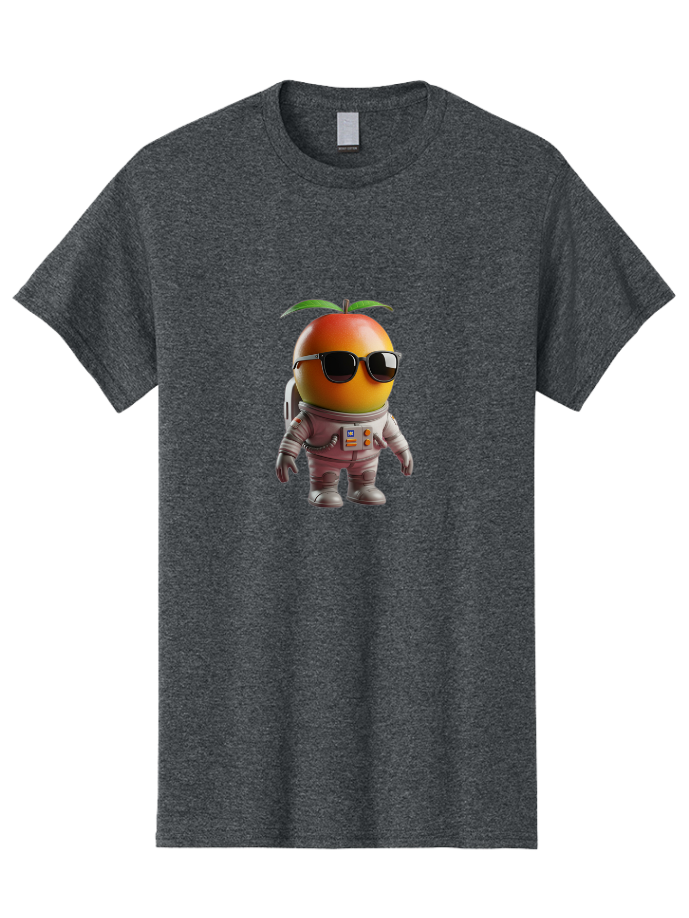 Astronaut-Peach Men'S Graphic Tee, 100% Cotton, Comfortable Casual Summer Wear, Machine Washable, Mango Astronaut, Space Suit, Trendy Shades, Cartoon Character, Orange Fruit, Astronaut Costume, Futuristic Design, Cool Glasses, Space Adventure, Bab653 9