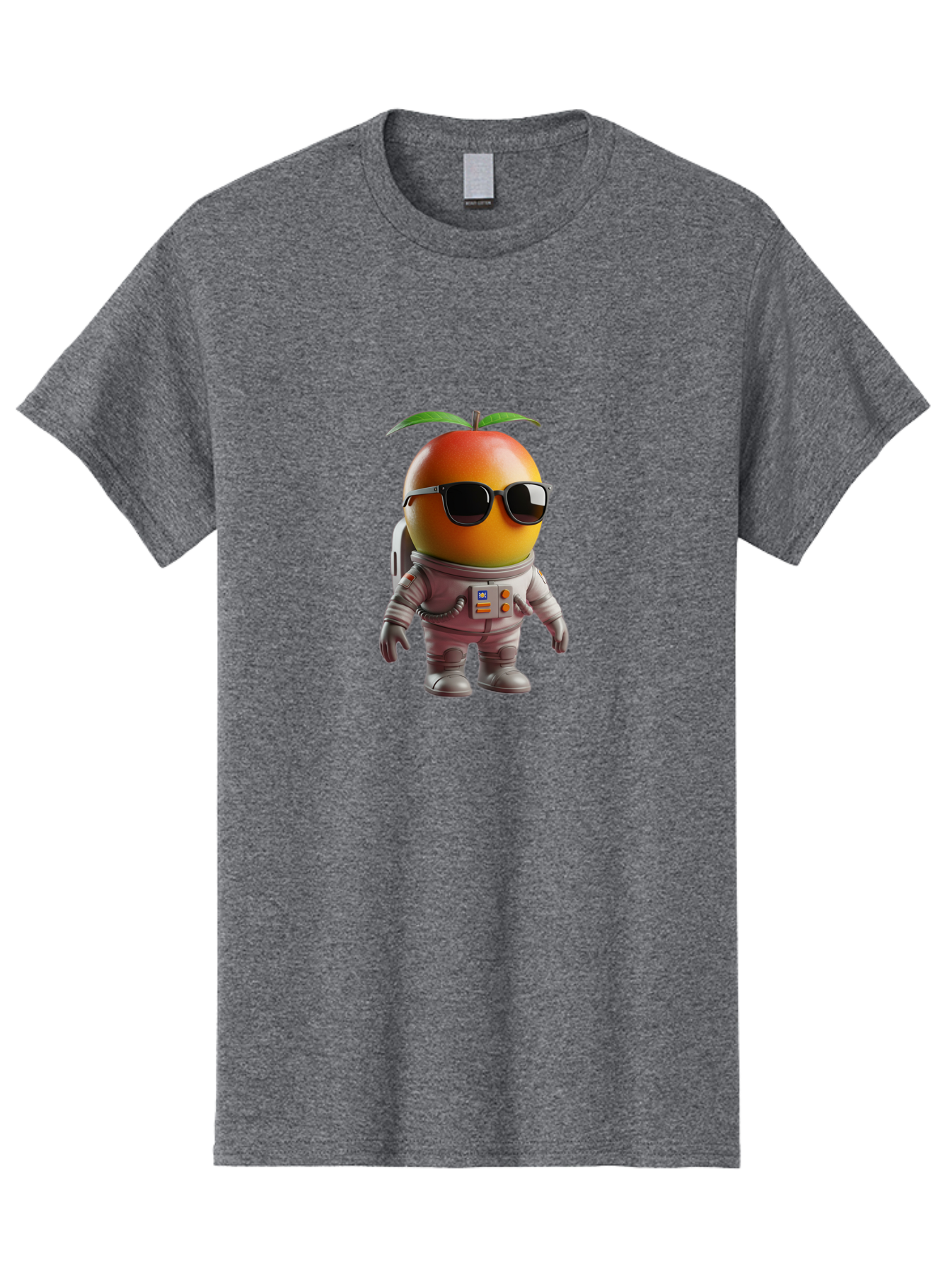 Astronaut-Peach Men'S Graphic Tee, 100% Cotton, Comfortable Casual Summer Wear, Machine Washable, Mango Astronaut, Space Suit, Trendy Shades, Cartoon Character, Orange Fruit, Astronaut Costume, Futuristic Design, Cool Glasses, Space Adventure, Bab653 7