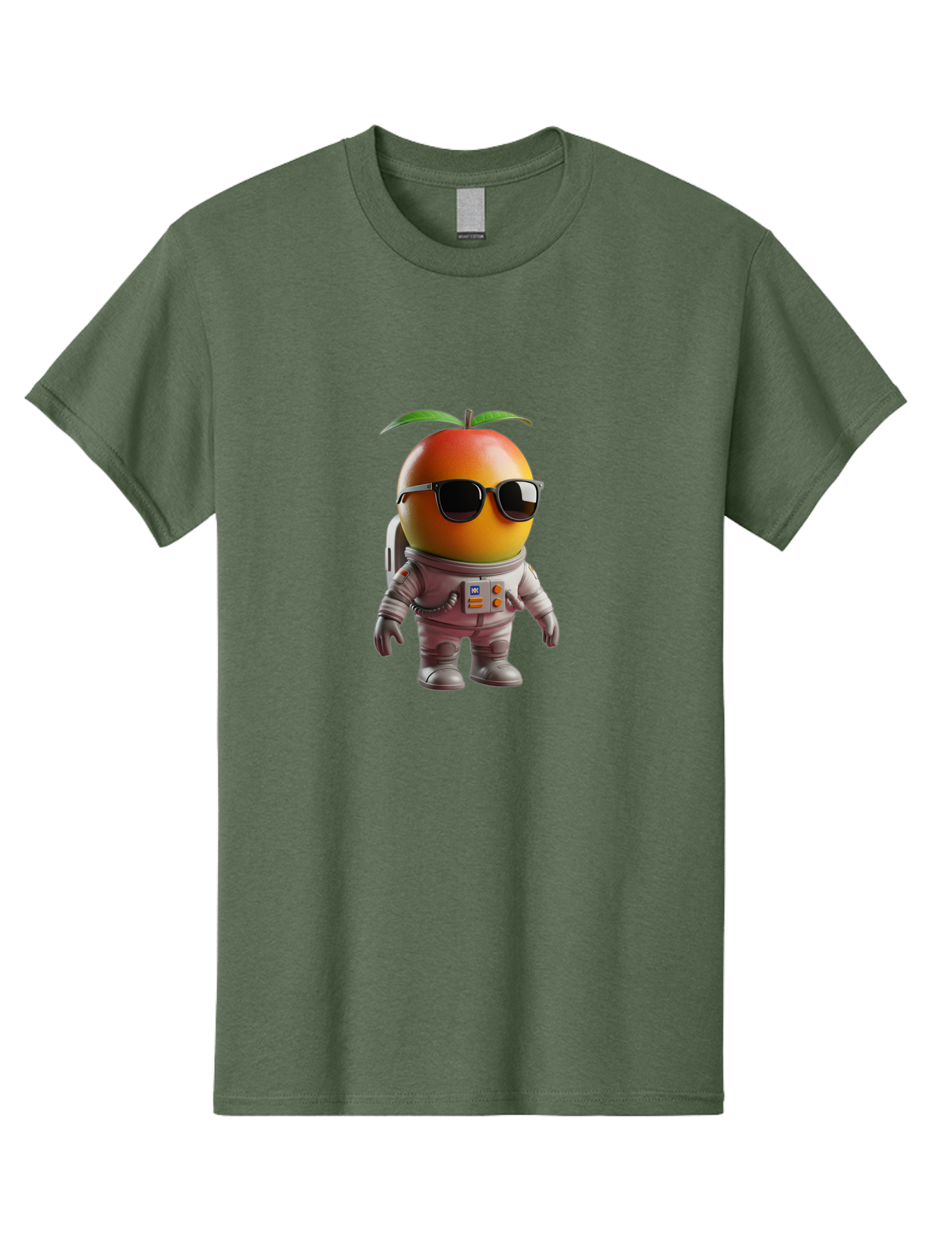 Astronaut-Peach Men'S Graphic Tee, 100% Cotton, Comfortable Casual Summer Wear, Machine Washable, Mango Astronaut, Space Suit, Trendy Shades, Cartoon Character, Orange Fruit, Astronaut Costume, Futuristic Design, Cool Glasses, Space Adventure, Bab653 15