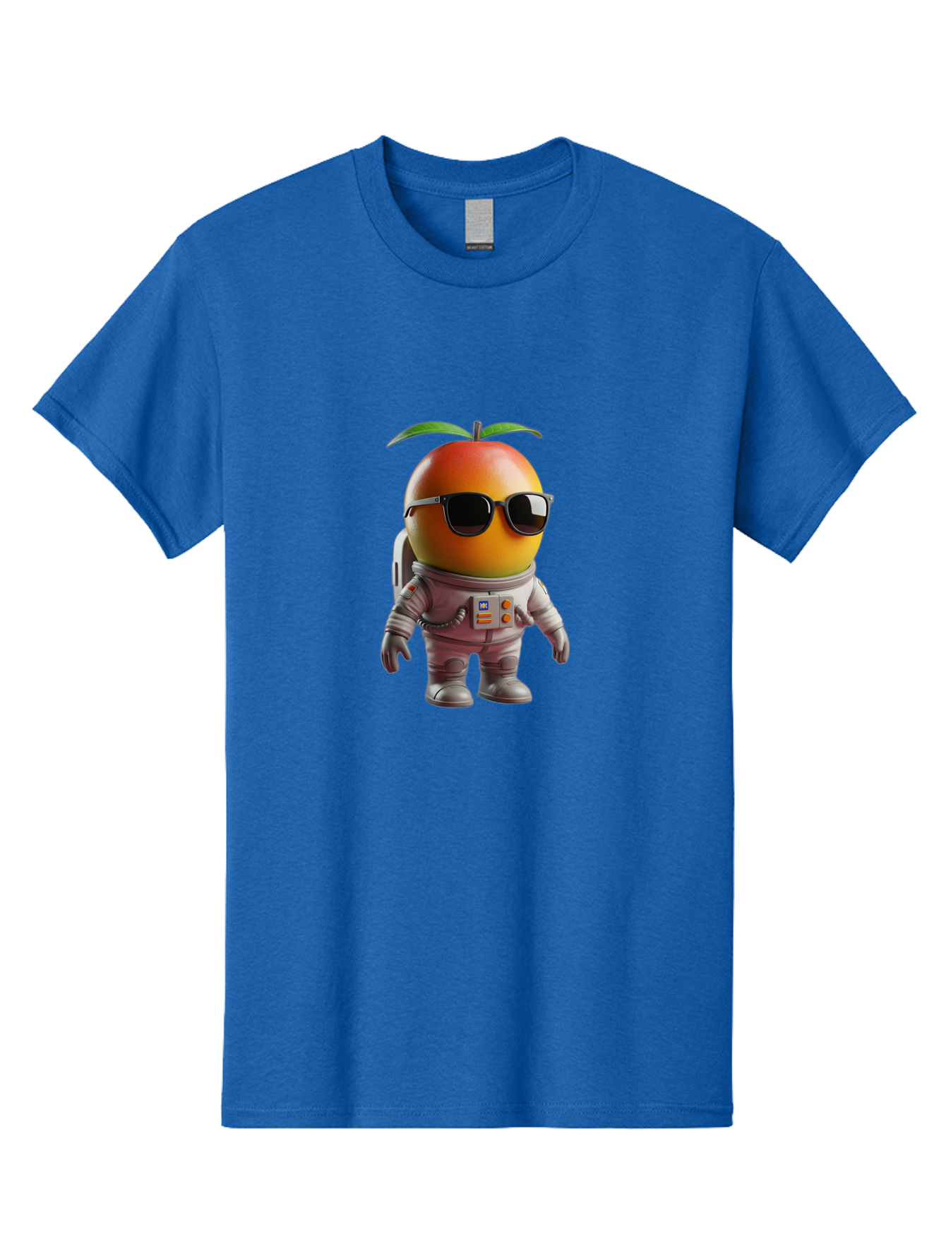 Astronaut-Peach Men'S Graphic Tee, 100% Cotton, Comfortable Casual Summer Wear, Machine Washable, Mango Astronaut, Space Suit, Trendy Shades, Cartoon Character, Orange Fruit, Astronaut Costume, Futuristic Design, Cool Glasses, Space Adventure, Bab653 11