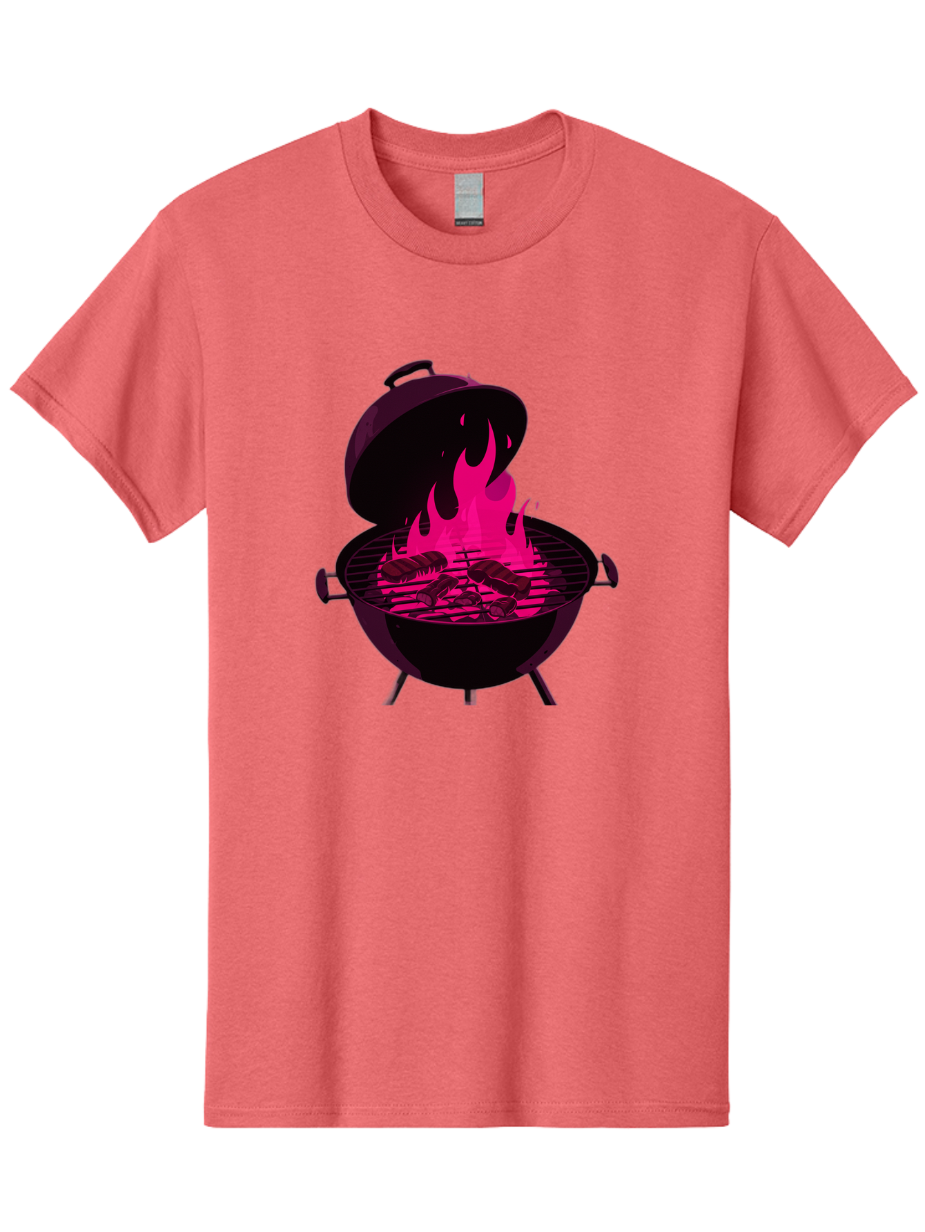 Barbecue-Grill-4 Men'S Graphic Tee, 100% Cotton, Comfortable Casual Summer Wear, Machine Washable, Barbecue Grill, Grilling Meat, Hot Flames, Cooking Outdoors, Summer Food, Grilling Burgers Bab658 14