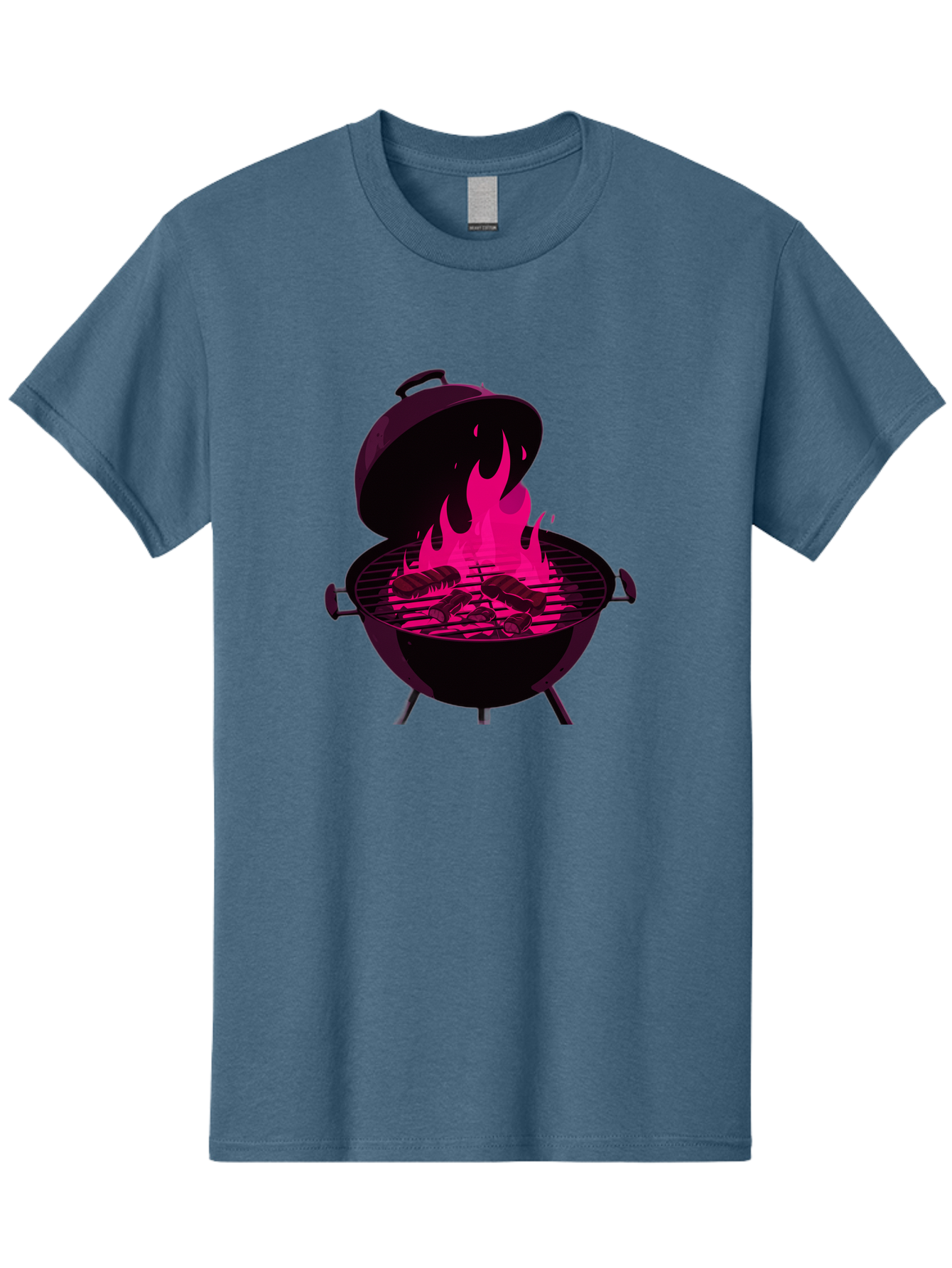 Barbecue-Grill-4 Men'S Graphic Tee, 100% Cotton, Comfortable Casual Summer Wear, Machine Washable, Barbecue Grill, Grilling Meat, Hot Flames, Cooking Outdoors, Summer Food, Grilling Burgers Bab658 7