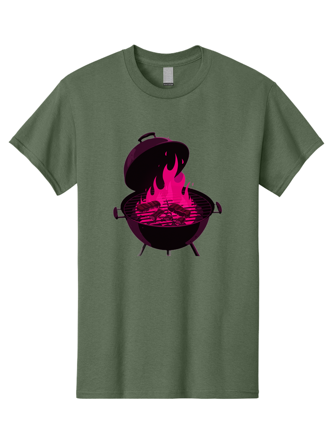 Barbecue-Grill-4 Men'S Graphic Tee, 100% Cotton, Comfortable Casual Summer Wear, Machine Washable, Barbecue Grill, Grilling Meat, Hot Flames, Cooking Outdoors, Summer Food, Grilling Burgers Bab658 10