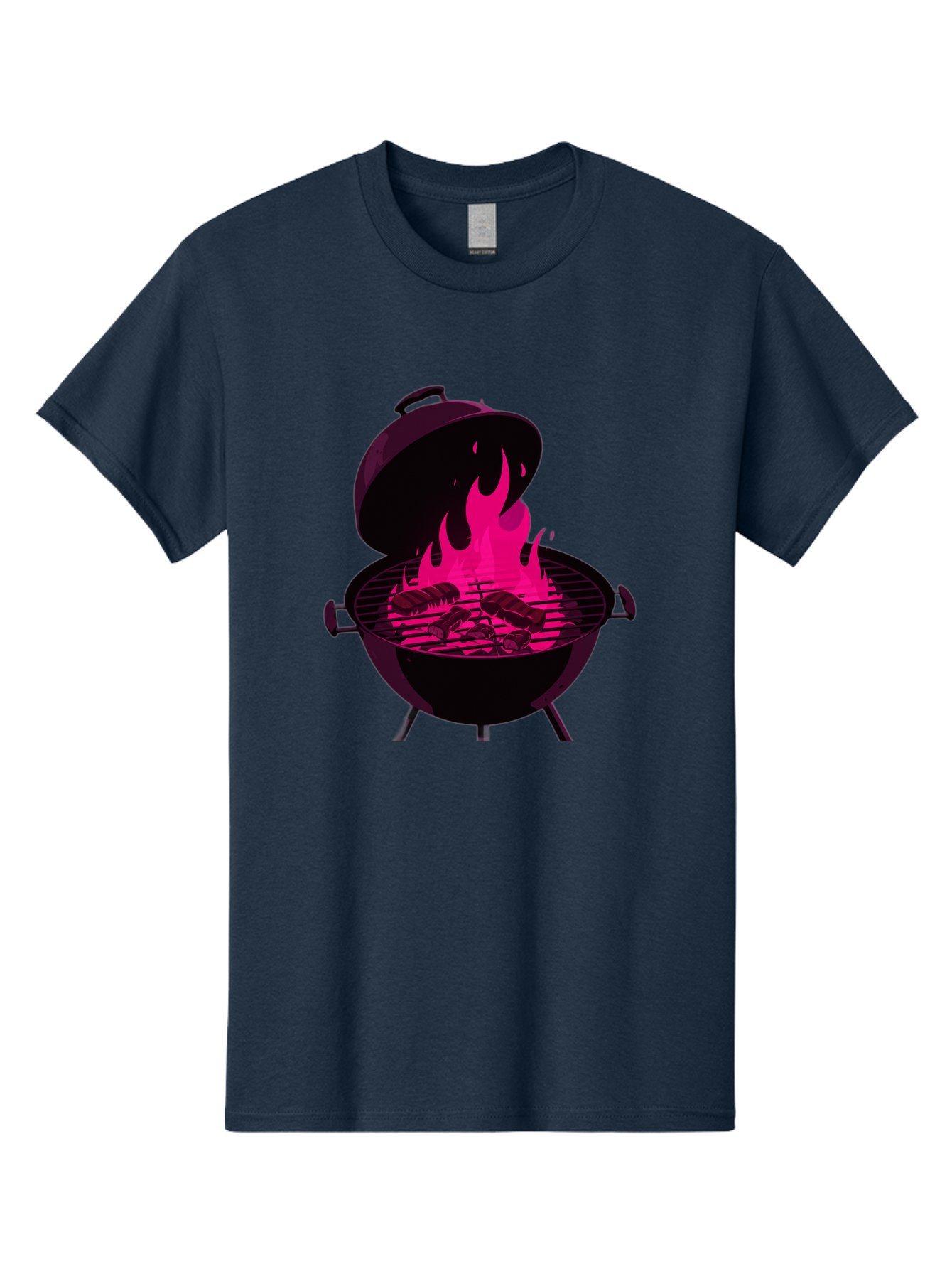 Barbecue-Grill-4 Men'S Graphic Tee, 100% Cotton, Comfortable Casual Summer Wear, Machine Washable, Barbecue Grill, Grilling Meat, Hot Flames, Cooking Outdoors, Summer Food, Grilling Burgers Bab658 15