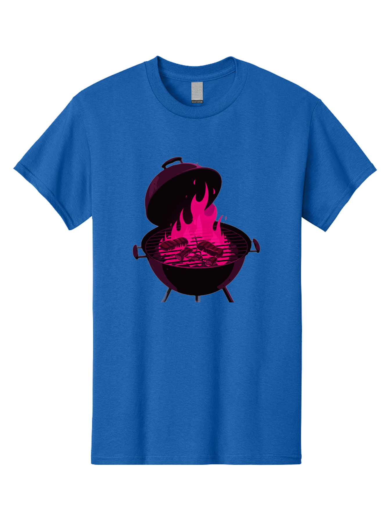Barbecue-Grill-4 Men'S Graphic Tee, 100% Cotton, Comfortable Casual Summer Wear, Machine Washable, Barbecue Grill, Grilling Meat, Hot Flames, Cooking Outdoors, Summer Food, Grilling Burgers Bab658 6