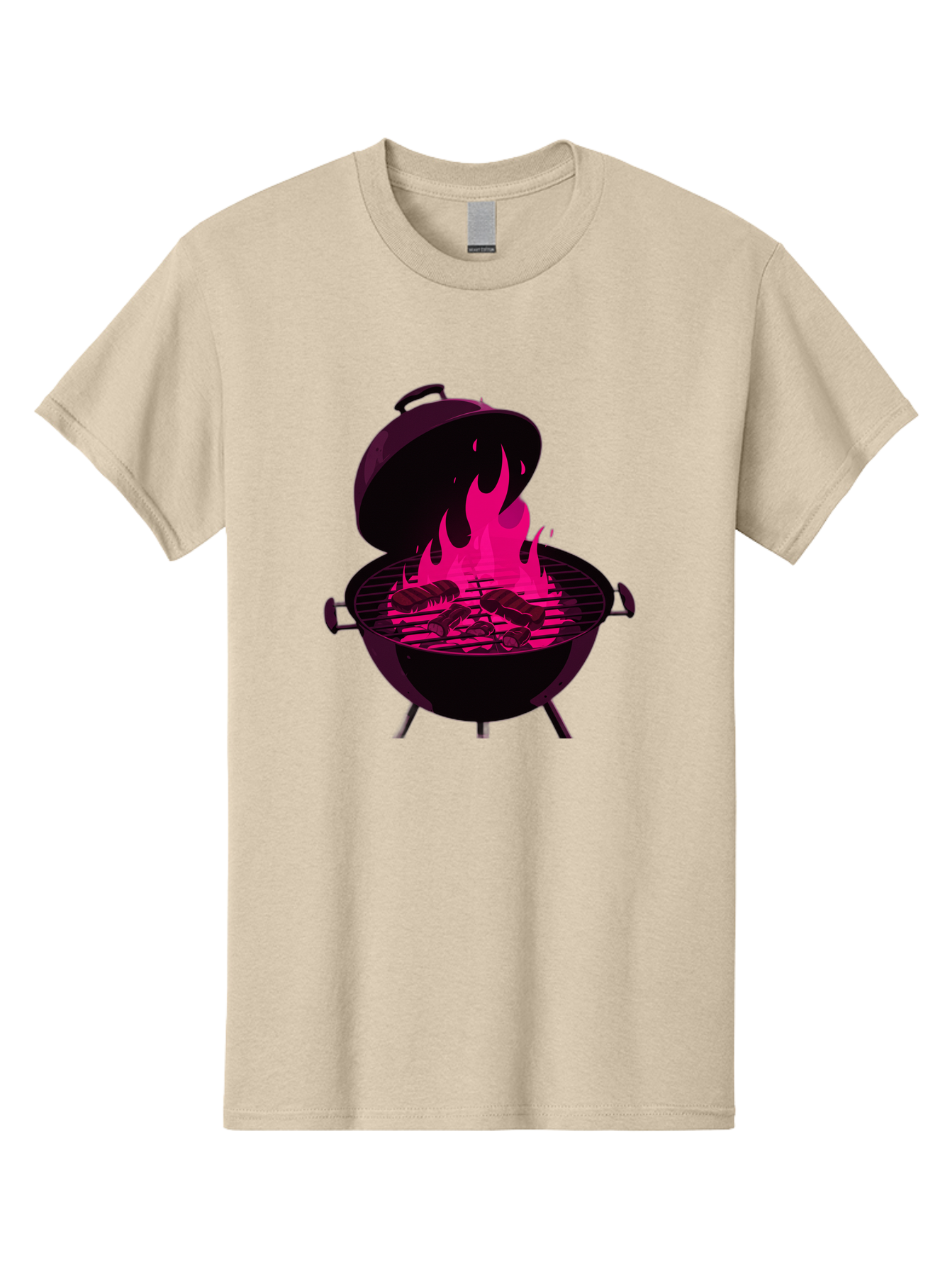 Barbecue-Grill-4 Men'S Graphic Tee, 100% Cotton, Comfortable Casual Summer Wear, Machine Washable, Barbecue Grill, Grilling Meat, Hot Flames, Cooking Outdoors, Summer Food, Grilling Burgers Bab658 12