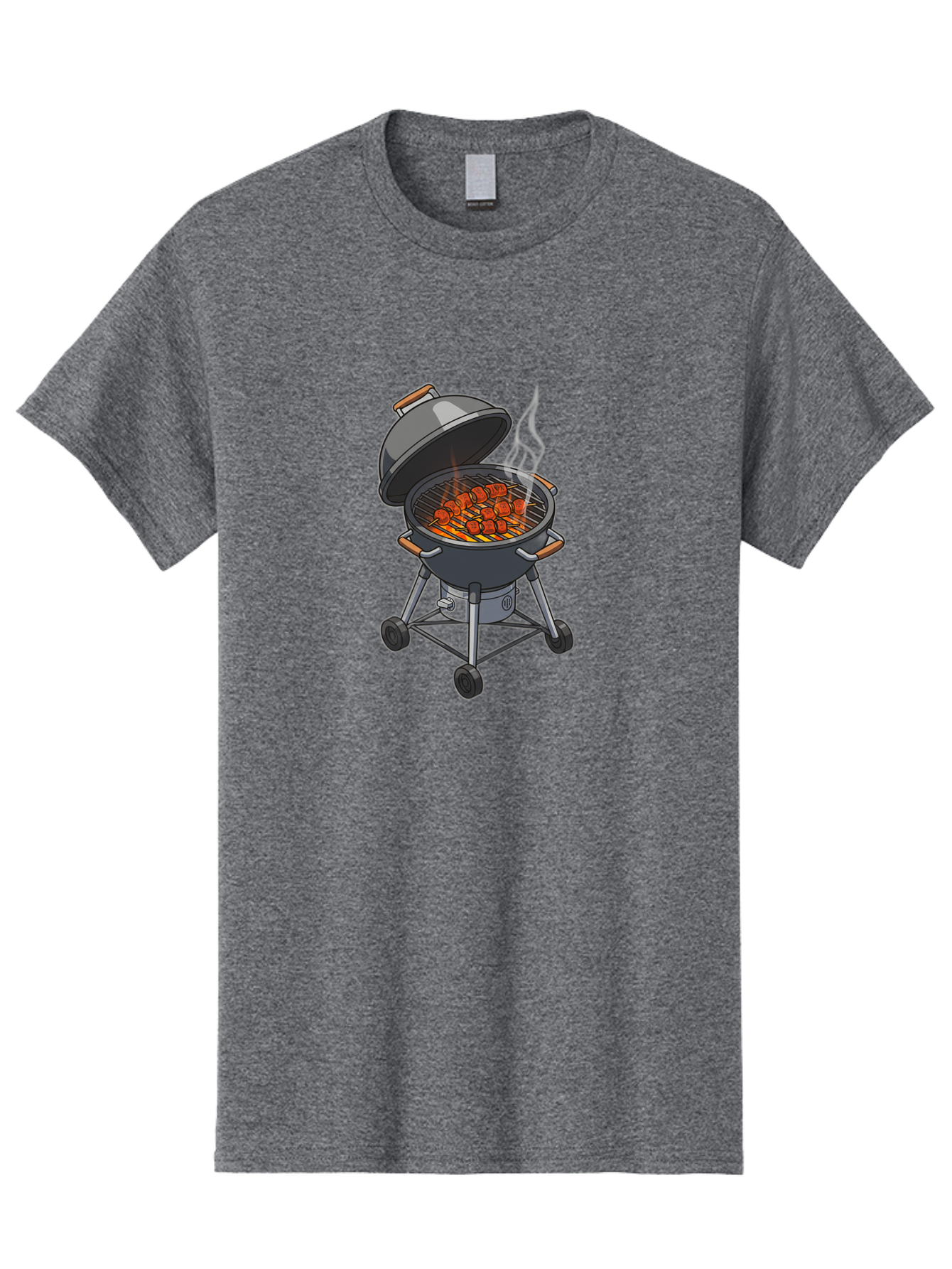Barbecue-Grill-5 Men'S Graphic Tee, 100% Cotton, Comfortable Casual Summer Wear, Machine Washable, Barbecue Grill, Grilled Meats, Outdoor Cooking, Barbecue Ingredients, Charcoal Grill, Grilled Food, Summer Cooking, Barbecue Accessories, Bab659 3