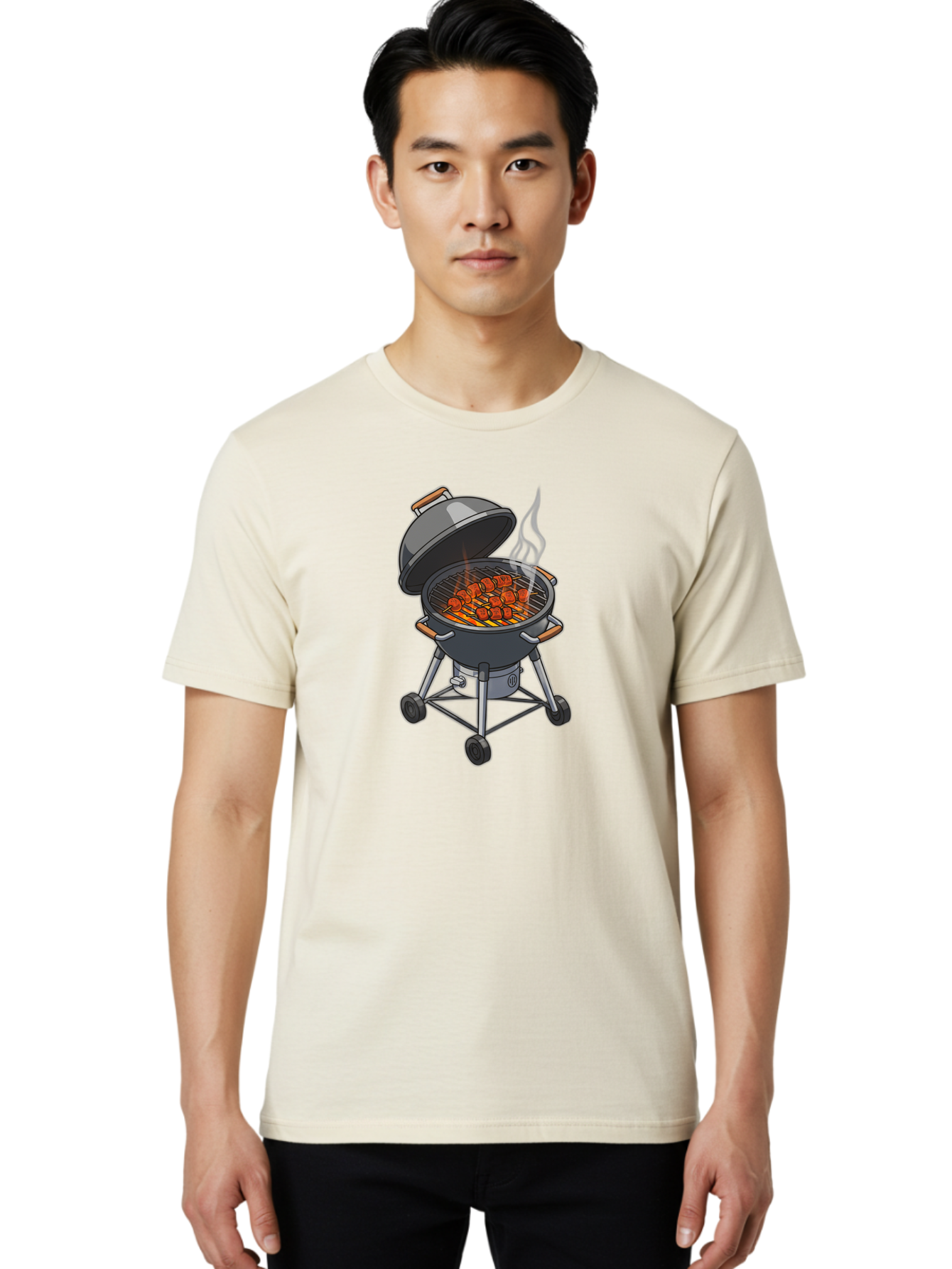 Barbecue-Grill-5 Men'S Graphic Tee, 100% Cotton, Comfortable Casual Summer Wear, Machine Washable, Barbecue Grill, Grilled Meats, Outdoor Cooking, Barbecue Ingredients, Charcoal Grill, Grilled Food, Summer Cooking, Barbecue Accessories, Bab659 27
