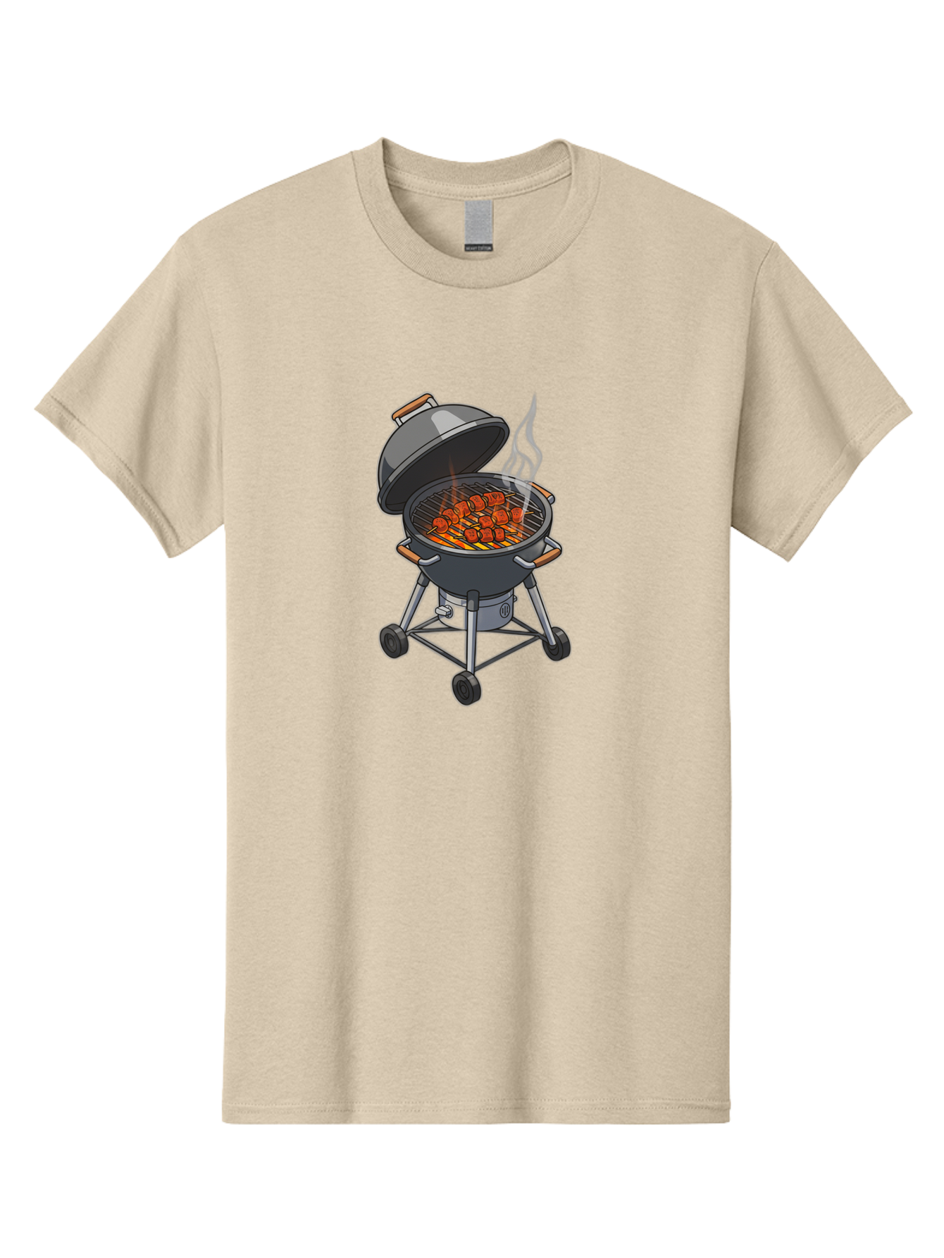 Barbecue-Grill-5 Men'S Graphic Tee, 100% Cotton, Comfortable Casual Summer Wear, Machine Washable, Barbecue Grill, Grilled Meats, Outdoor Cooking, Barbecue Ingredients, Charcoal Grill, Grilled Food, Summer Cooking, Barbecue Accessories, Bab659 14