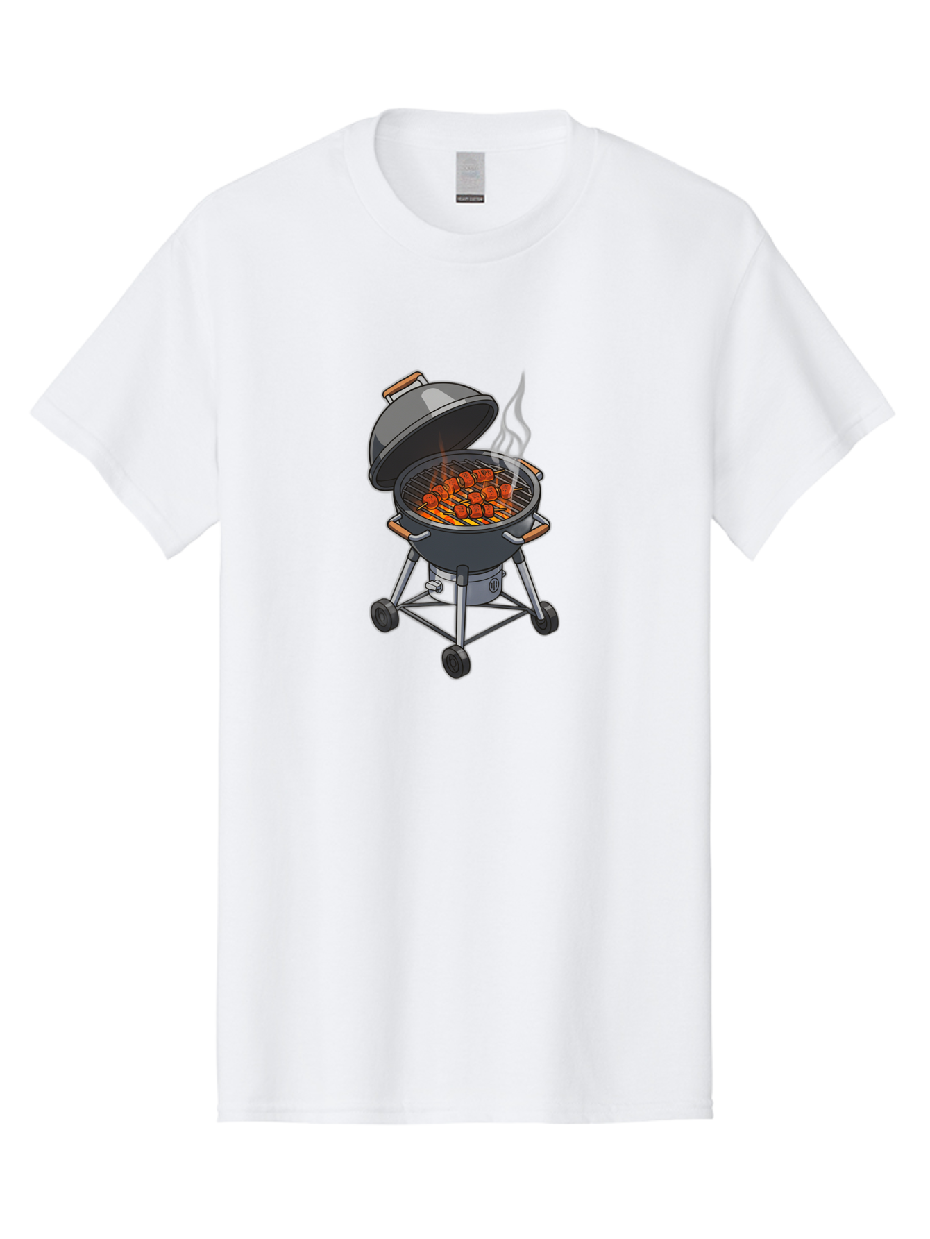 Barbecue-Grill-5 Men'S Graphic Tee, 100% Cotton, Comfortable Casual Summer Wear, Machine Washable, Barbecue Grill, Grilled Meats, Outdoor Cooking, Barbecue Ingredients, Charcoal Grill, Grilled Food, Summer Cooking, Barbecue Accessories, Bab659 4