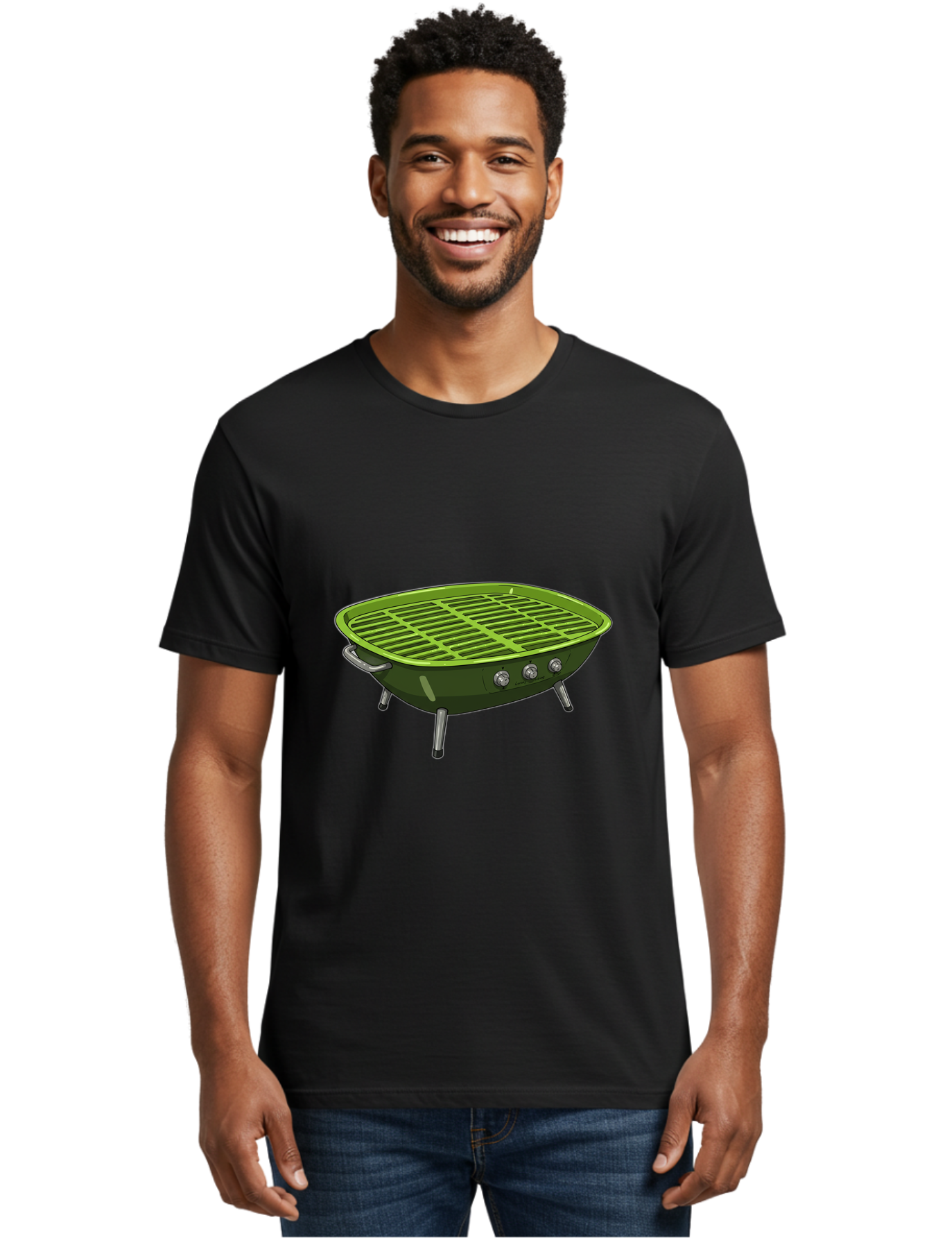 Barbecue-Grill-6 Men'S Graphic Tee, 100% Cotton, Comfortable Casual Summer Wear, Machine Washable, Portable Grill, Barbecue Cooking, Outdoor Cooking, Gas Grill, Silver Legs, Control Knobs, Grill Grate, Outdoor Entertaining Bab660 19