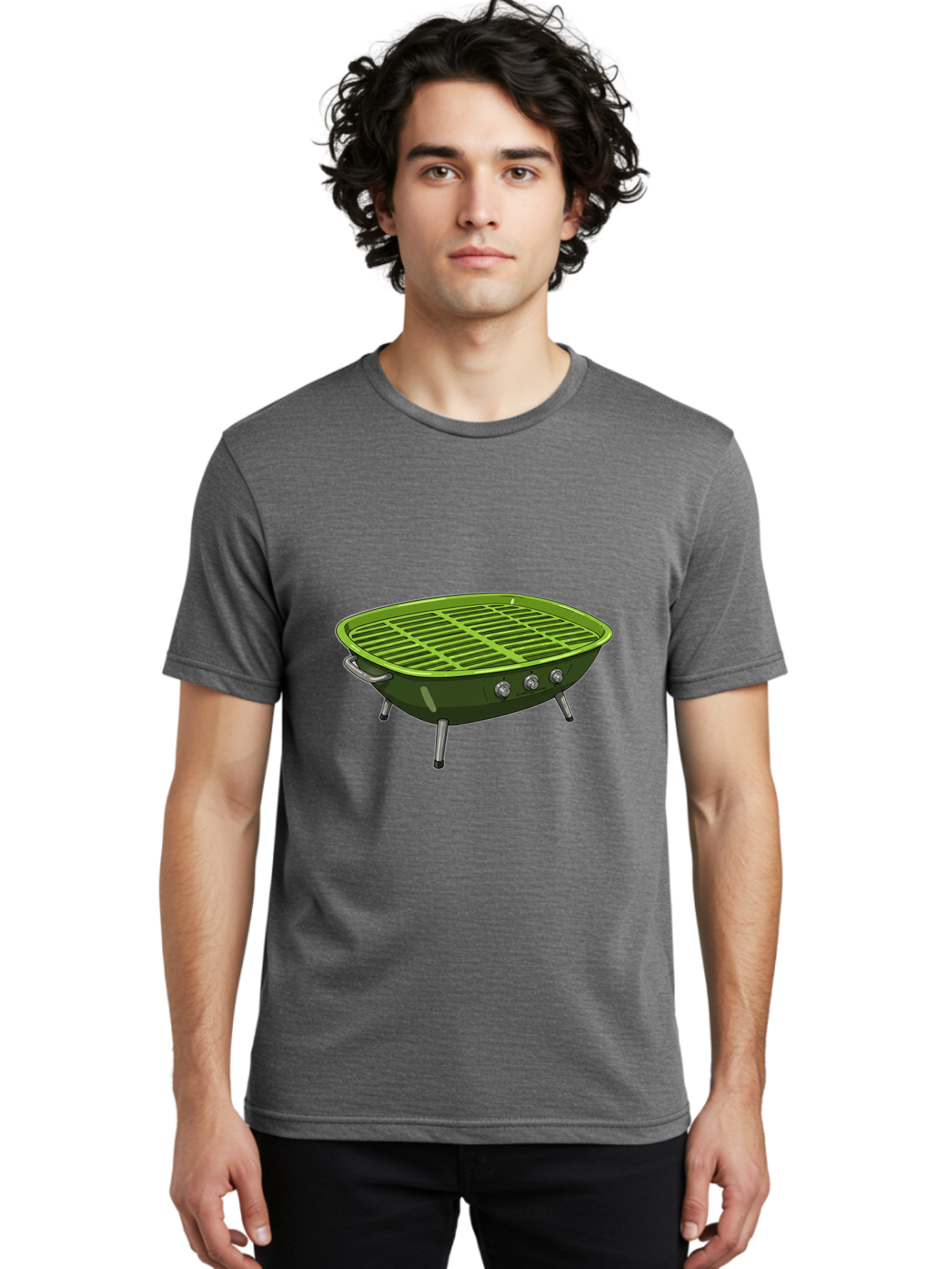 Barbecue-Grill-6 Men'S Graphic Tee, 100% Cotton, Comfortable Casual Summer Wear, Machine Washable, Portable Grill, Barbecue Cooking, Outdoor Cooking, Gas Grill, Silver Legs, Control Knobs, Grill Grate, Outdoor Entertaining Bab660 28