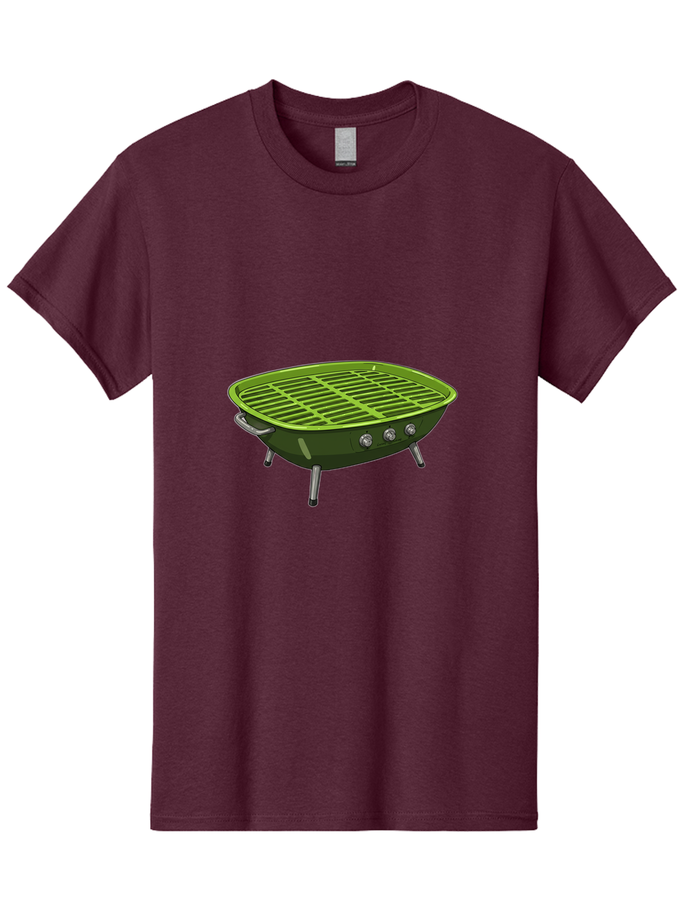 Barbecue-Grill-6 Men'S Graphic Tee, 100% Cotton, Comfortable Casual Summer Wear, Machine Washable, Portable Grill, Barbecue Cooking, Outdoor Cooking, Gas Grill, Silver Legs, Control Knobs, Grill Grate, Outdoor Entertaining Bab660 6
