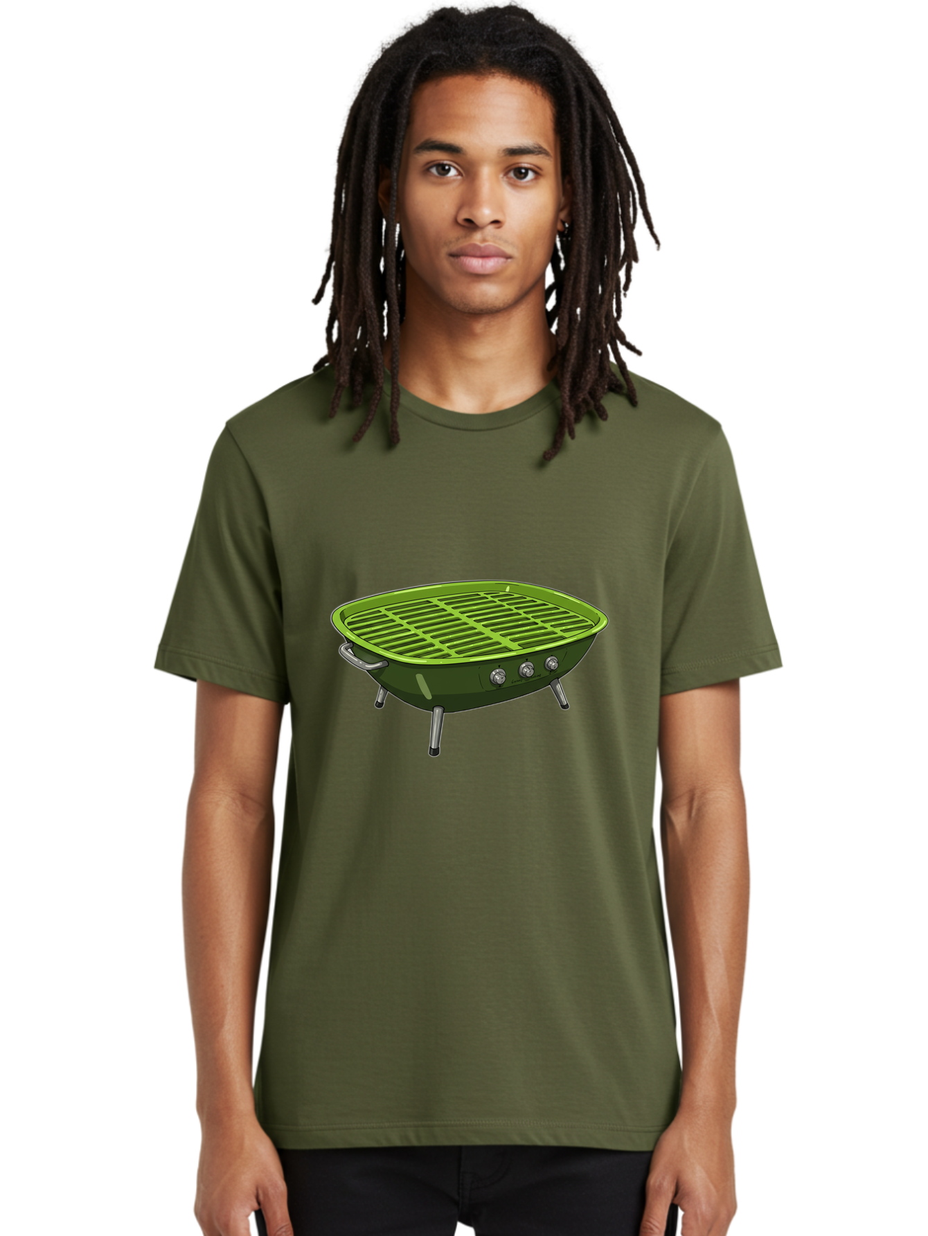 Barbecue-Grill-6 Men'S Graphic Tee, 100% Cotton, Comfortable Casual Summer Wear, Machine Washable, Portable Grill, Barbecue Cooking, Outdoor Cooking, Gas Grill, Silver Legs, Control Knobs, Grill Grate, Outdoor Entertaining Bab660 22