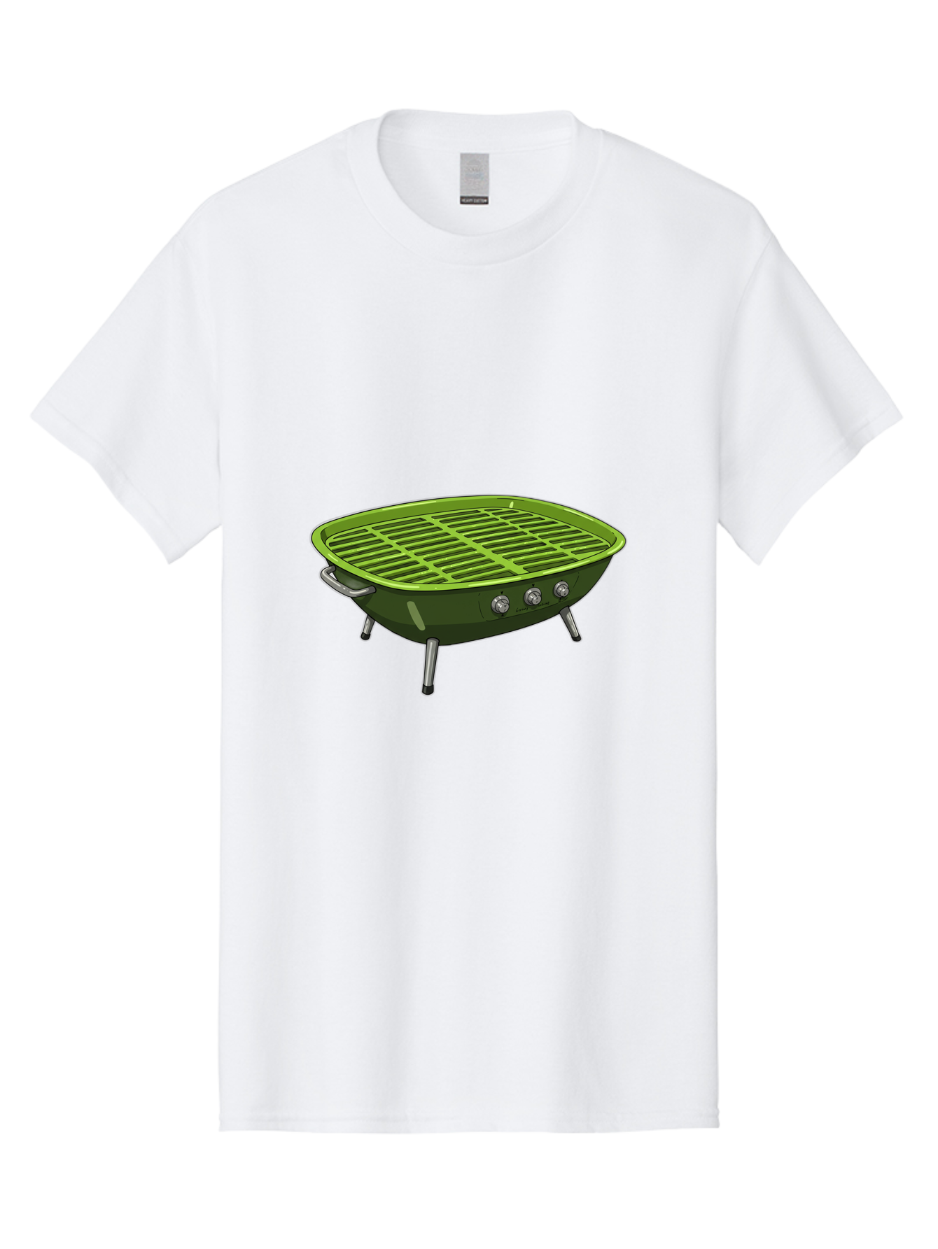 Barbecue-Grill-6 Men'S Graphic Tee, 100% Cotton, Comfortable Casual Summer Wear, Machine Washable, Portable Grill, Barbecue Cooking, Outdoor Cooking, Gas Grill, Silver Legs, Control Knobs, Grill Grate, Outdoor Entertaining Bab660 12