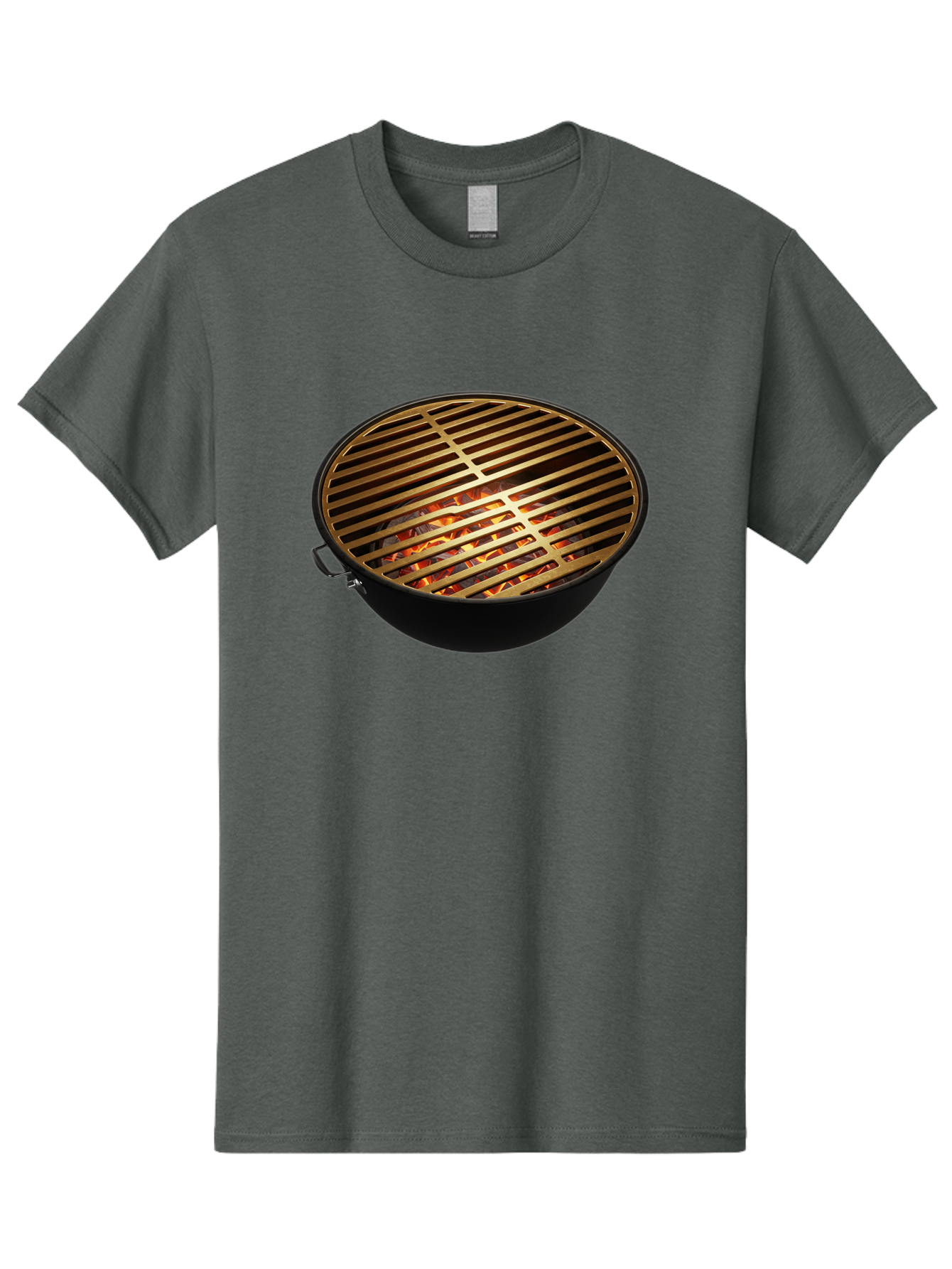 Barbecue-Grill-7 Men'S Graphic Tee, 100% Cotton, Comfortable Casual Summer Wear, Machine Washable, Barbecue Grill, Black Metal, Gold Grill Grates, Glowing Coals, Outdoor Cooking, Grill Marks, Barbecue Accessories, Grill Master Bab661 11