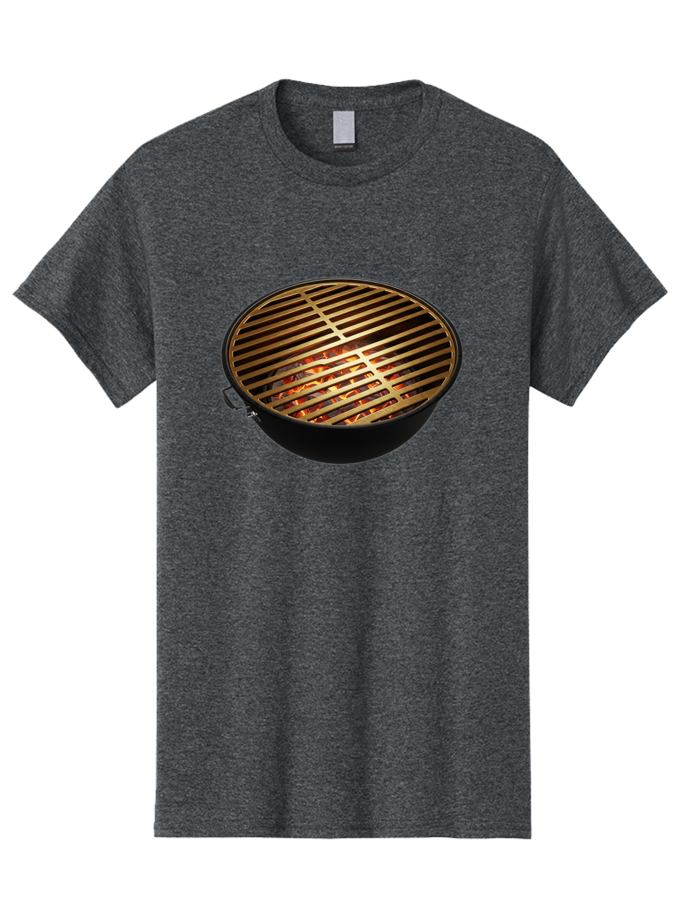 Barbecue-Grill-7 Men'S Graphic Tee, 100% Cotton, Comfortable Casual Summer Wear, Machine Washable, Barbecue Grill, Black Metal, Gold Grill Grates, Glowing Coals, Outdoor Cooking, Grill Marks, Barbecue Accessories, Grill Master Bab661 8