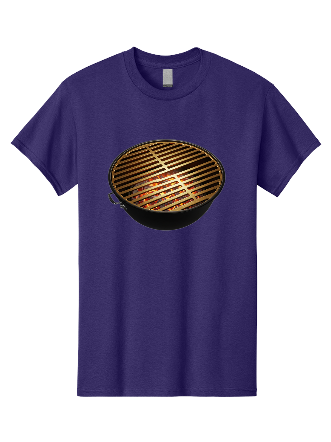 Barbecue-Grill-7 Men'S Graphic Tee, 100% Cotton, Comfortable Casual Summer Wear, Machine Washable, Barbecue Grill, Black Metal, Gold Grill Grates, Glowing Coals, Outdoor Cooking, Grill Marks, Barbecue Accessories, Grill Master Bab661 10