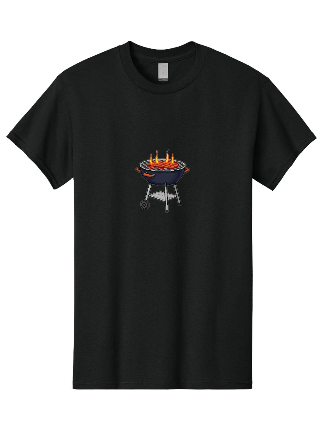 Bbq-Grill-3 Men'S Graphic Tee, 100% Cotton, Comfortable Casual Summer Wear, Machine Washable, Hot Dogs On Grill, Barbecue, Grilling, Summertime, Outdoor Cooking, Sausages, Grill Marks, Flame Grilled Bab668 8