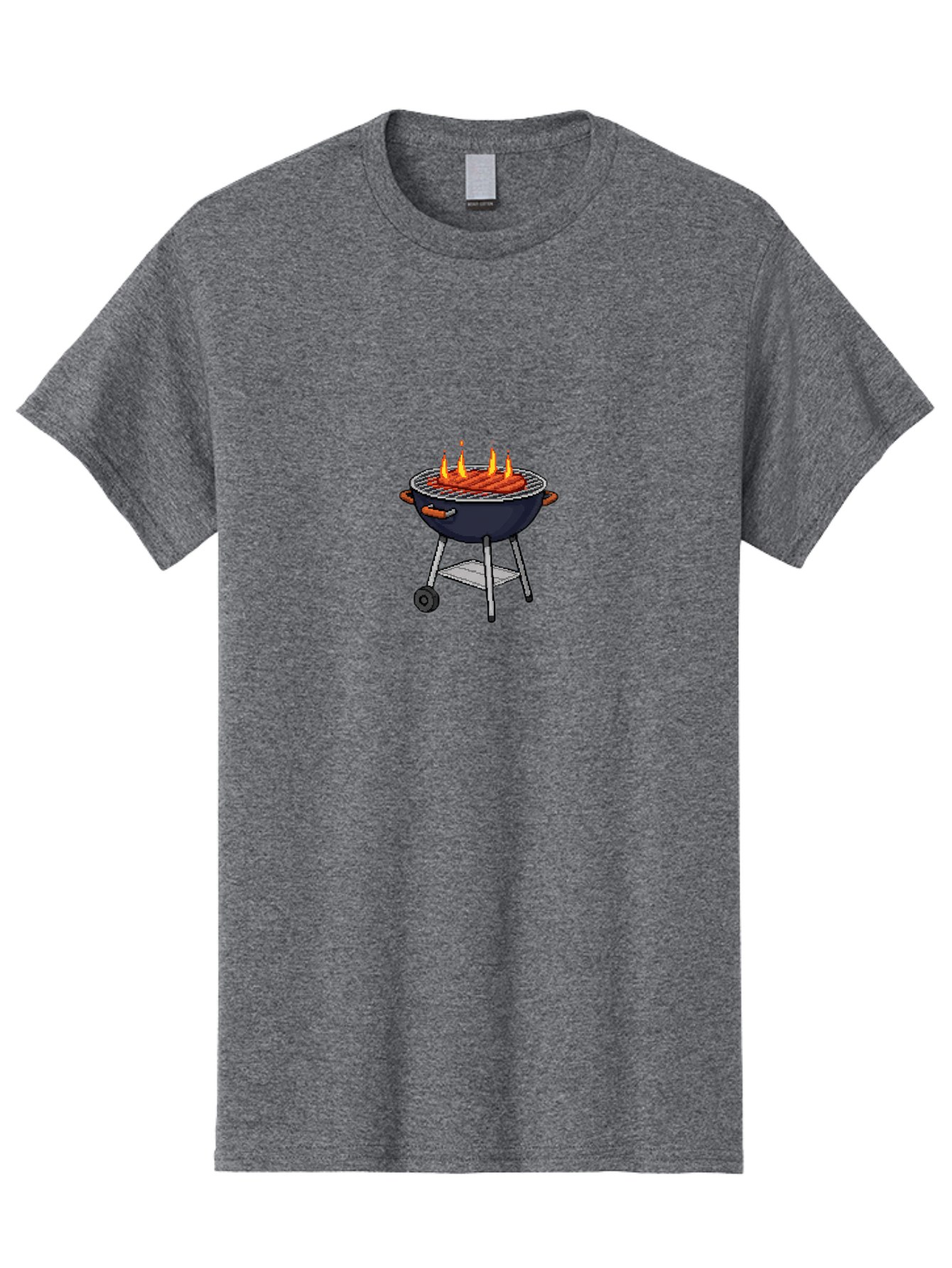 Bbq-Grill-3 Men'S Graphic Tee, 100% Cotton, Comfortable Casual Summer Wear, Machine Washable, Hot Dogs On Grill, Barbecue, Grilling, Summertime, Outdoor Cooking, Sausages, Grill Marks, Flame Grilled Bab668 11