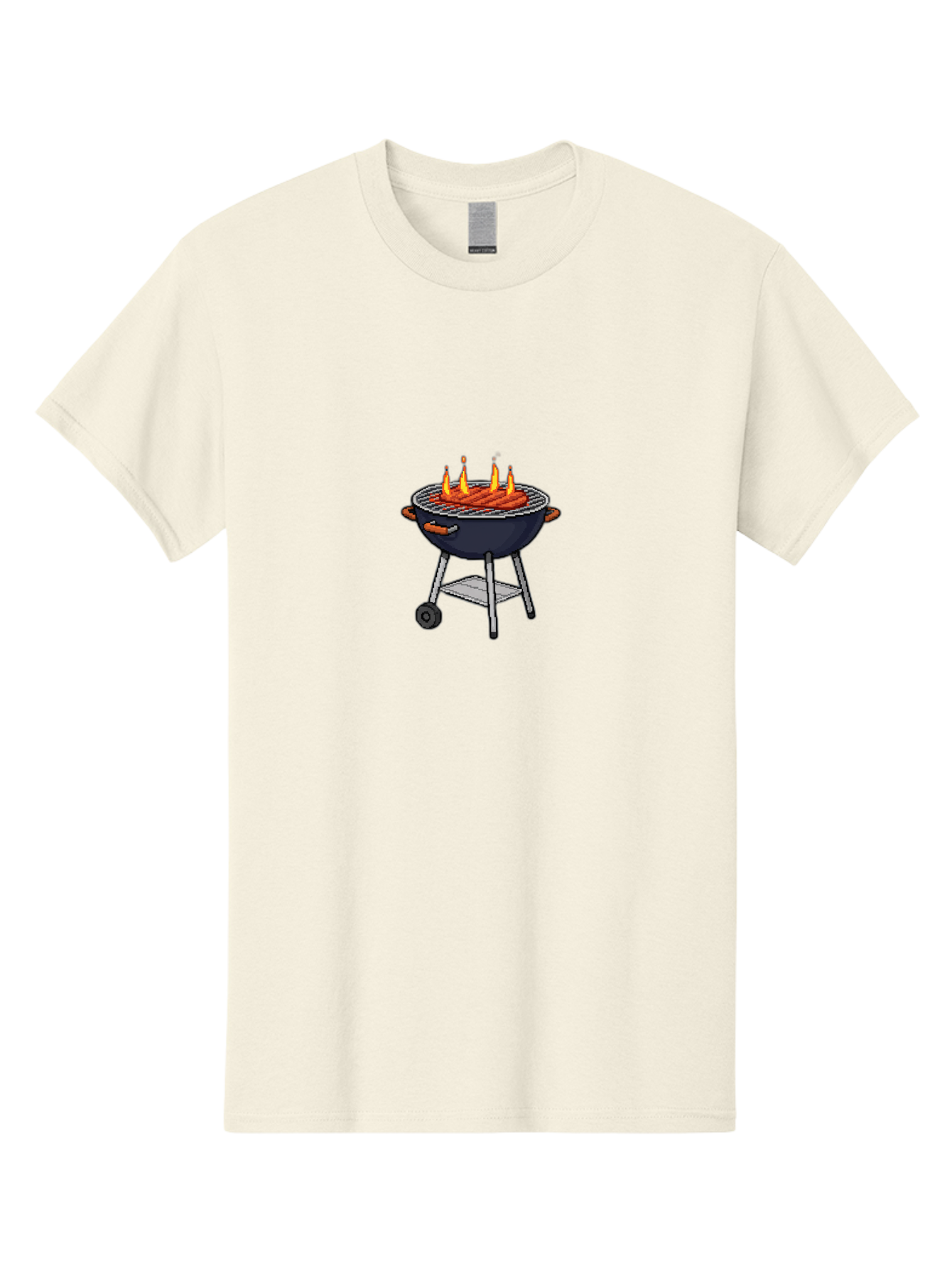 Bbq-Grill-3 Men'S Graphic Tee, 100% Cotton, Comfortable Casual Summer Wear, Machine Washable, Hot Dogs On Grill, Barbecue, Grilling, Summertime, Outdoor Cooking, Sausages, Grill Marks, Flame Grilled Bab668 6