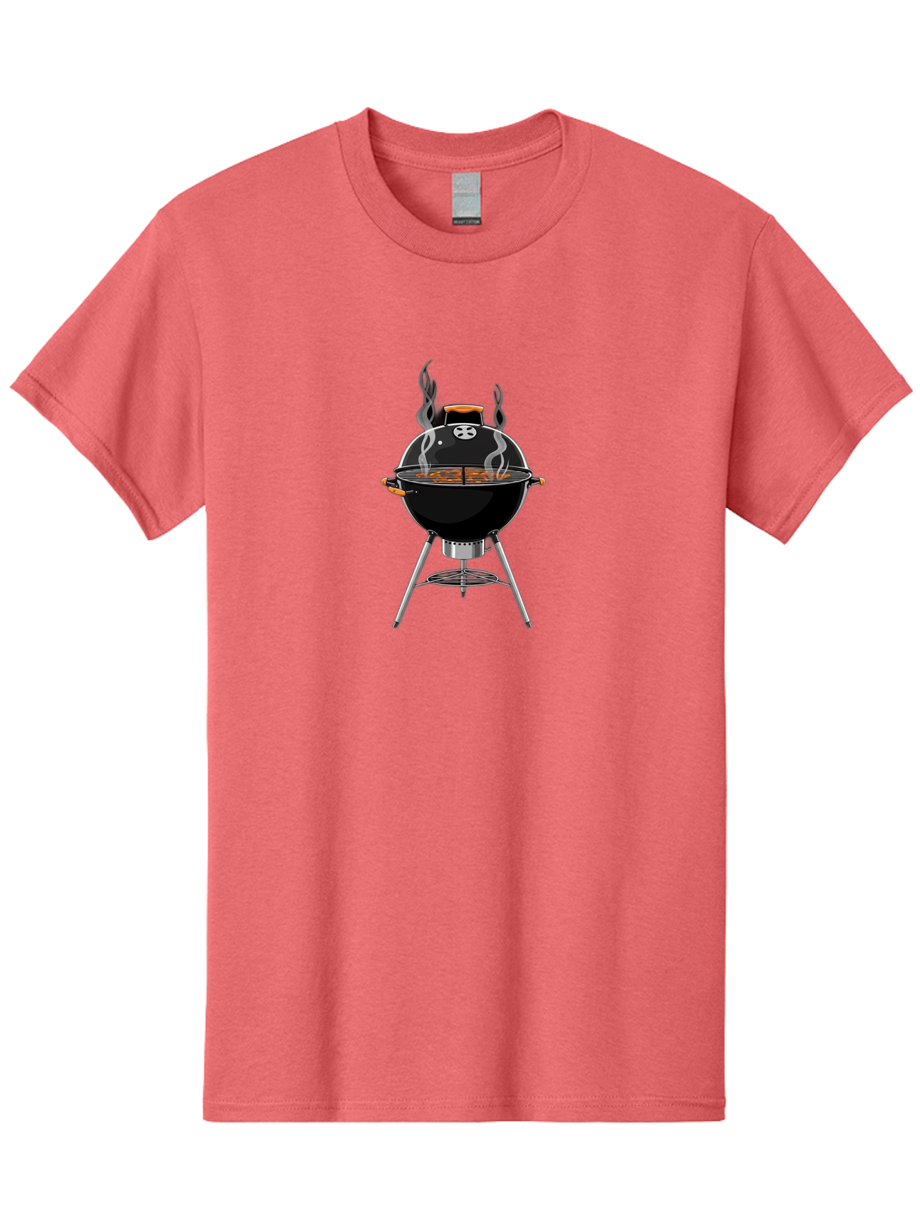 Bbq-Grill-4 Men'S Graphic Tee, 100% Cotton, Comfortable Casual Summer Wear, Machine Washable, Barbecue Grill, Barbecue Cooking, Grilled Meat, Black Grill, Silver Stand, Smoking Grill, Outdoor Cooking, Barbecue Illustration Bab669 9