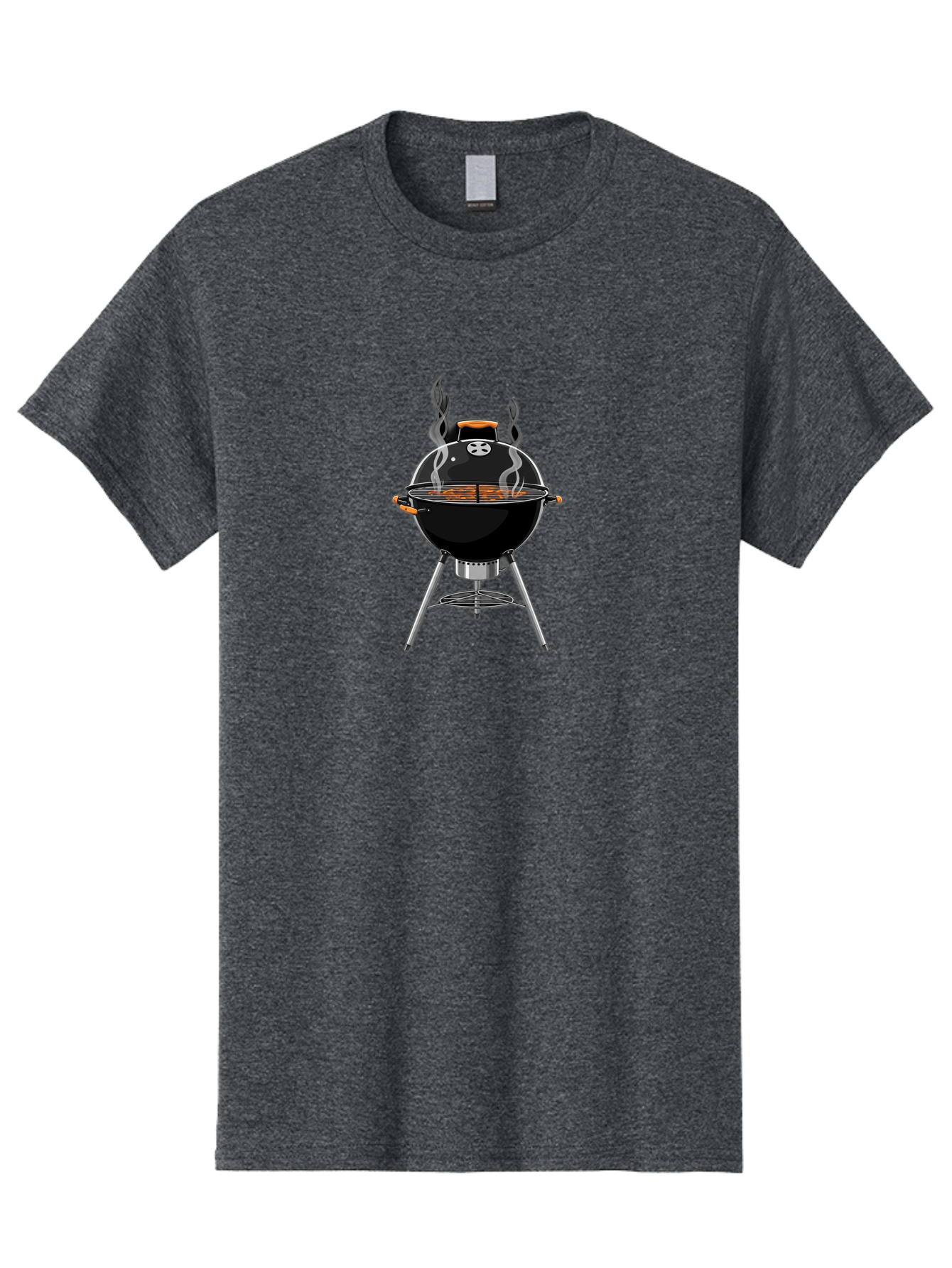 Bbq-Grill-4 Men'S Graphic Tee, 100% Cotton, Comfortable Casual Summer Wear, Machine Washable, Barbecue Grill, Barbecue Cooking, Grilled Meat, Black Grill, Silver Stand, Smoking Grill, Outdoor Cooking, Barbecue Illustration Bab669 15