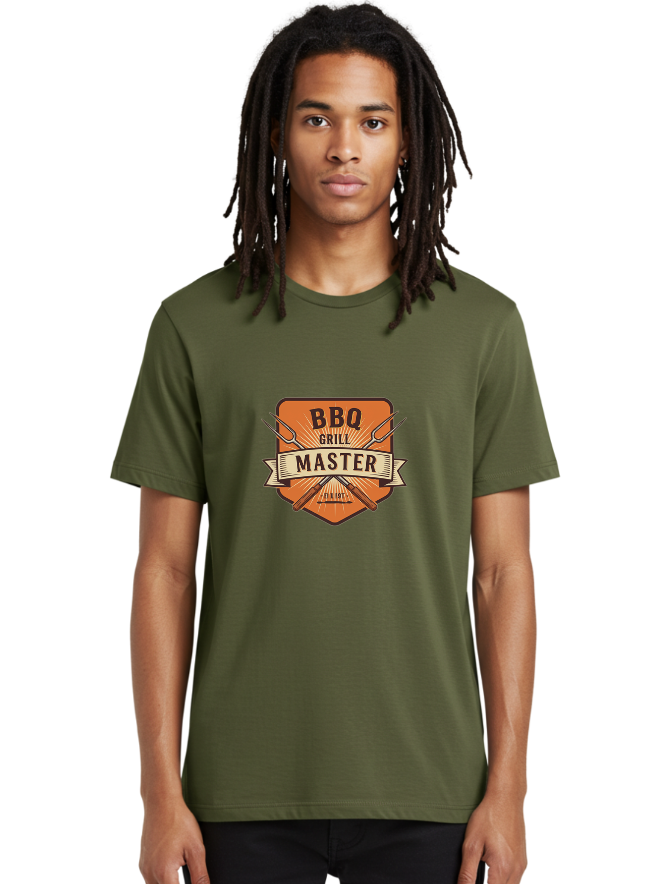 Bbq-Grill-Master Men'S Graphic Tee, 100% Cotton, Comfortable Casual Summer Wear, Machine Washable, Barbecue Logo, Grill Master Logo, Vintage Style, Crossed Forks, Est 1971, Retro Design, Barbecue Branding, Grill Logo Bab671 16