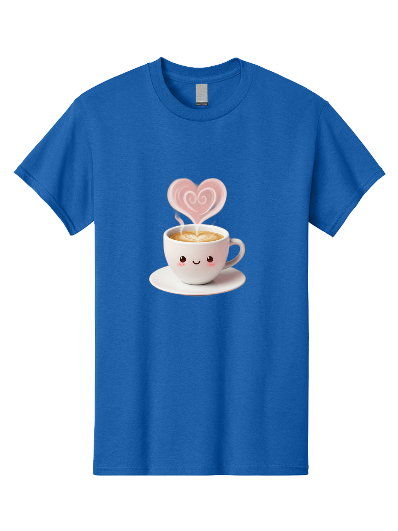 Cappuccino-Heart Men'S Graphic Tee, 100% Cotton, Comfortable Casual Summer Wear, Machine Washable, Cute Coffee Cup, Coffee Art, Heart Design, Steaming Hot Coffee, Coffee Lover, Latte Art, Morning Coffee, Happy Face, Coffee Break, Bab712 10