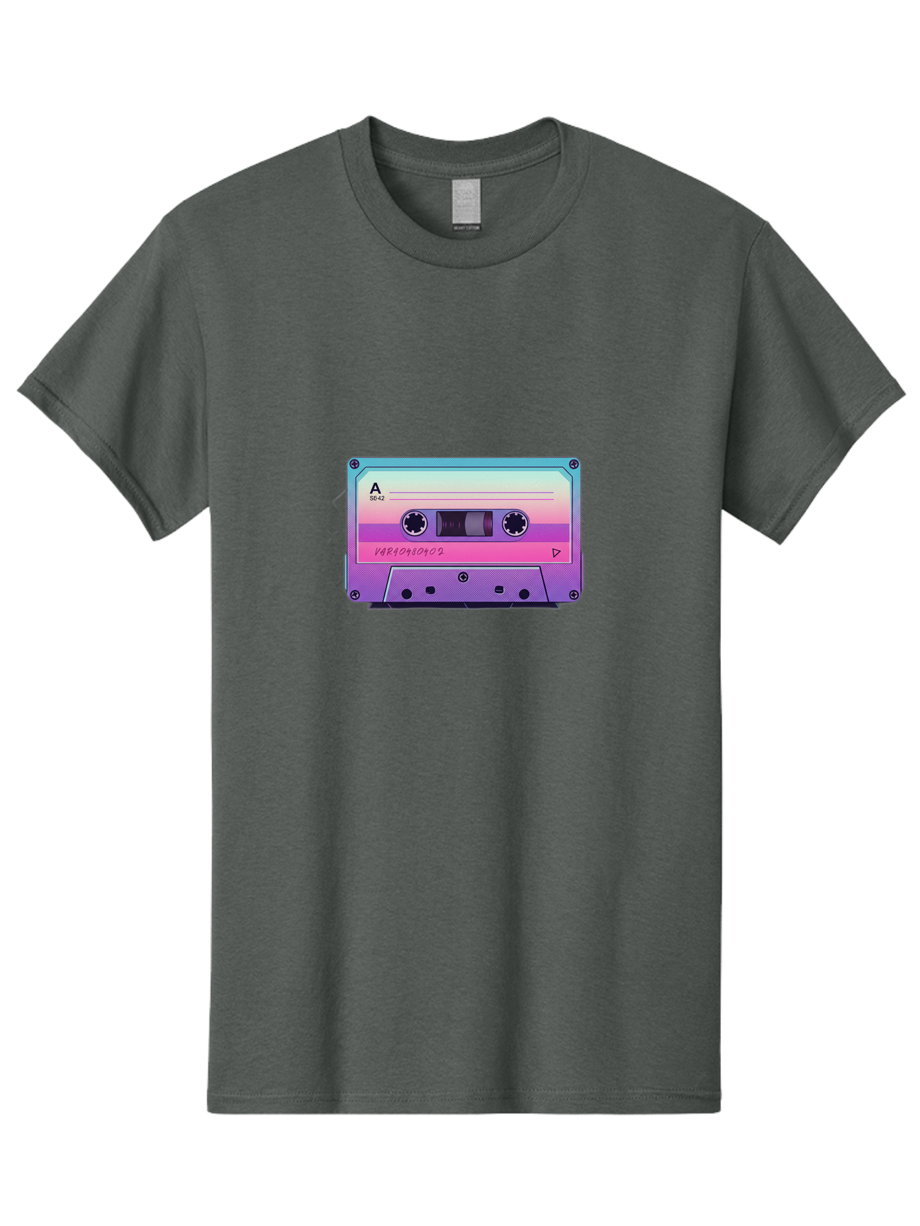 Cassette-Tape Men'S Graphic Tee, 100% Cotton, Comfortable Casual Summer Wear, Machine Washable, Retro Cassette Tape, Vintage Music Format, Nostalgic Tech, 80S And 90S Music, Pastel Colors, Various Artists Mix Tape, Music Lover'S Icon Bab720 10
