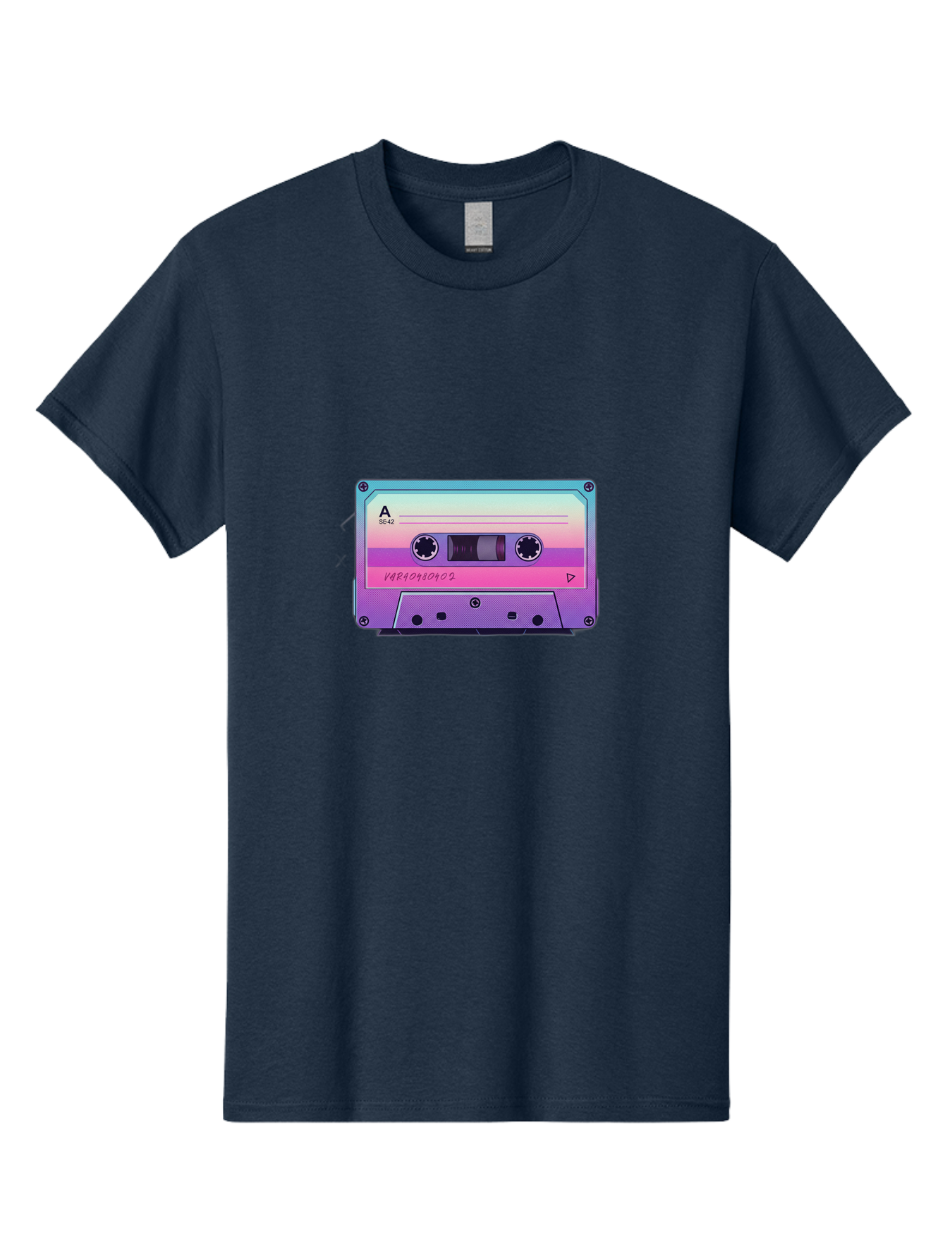 Cassette-Tape Men'S Graphic Tee, 100% Cotton, Comfortable Casual Summer Wear, Machine Washable, Retro Cassette Tape, Vintage Music Format, Nostalgic Tech, 80S And 90S Music, Pastel Colors, Various Artists Mix Tape, Music Lover'S Icon Bab720 6