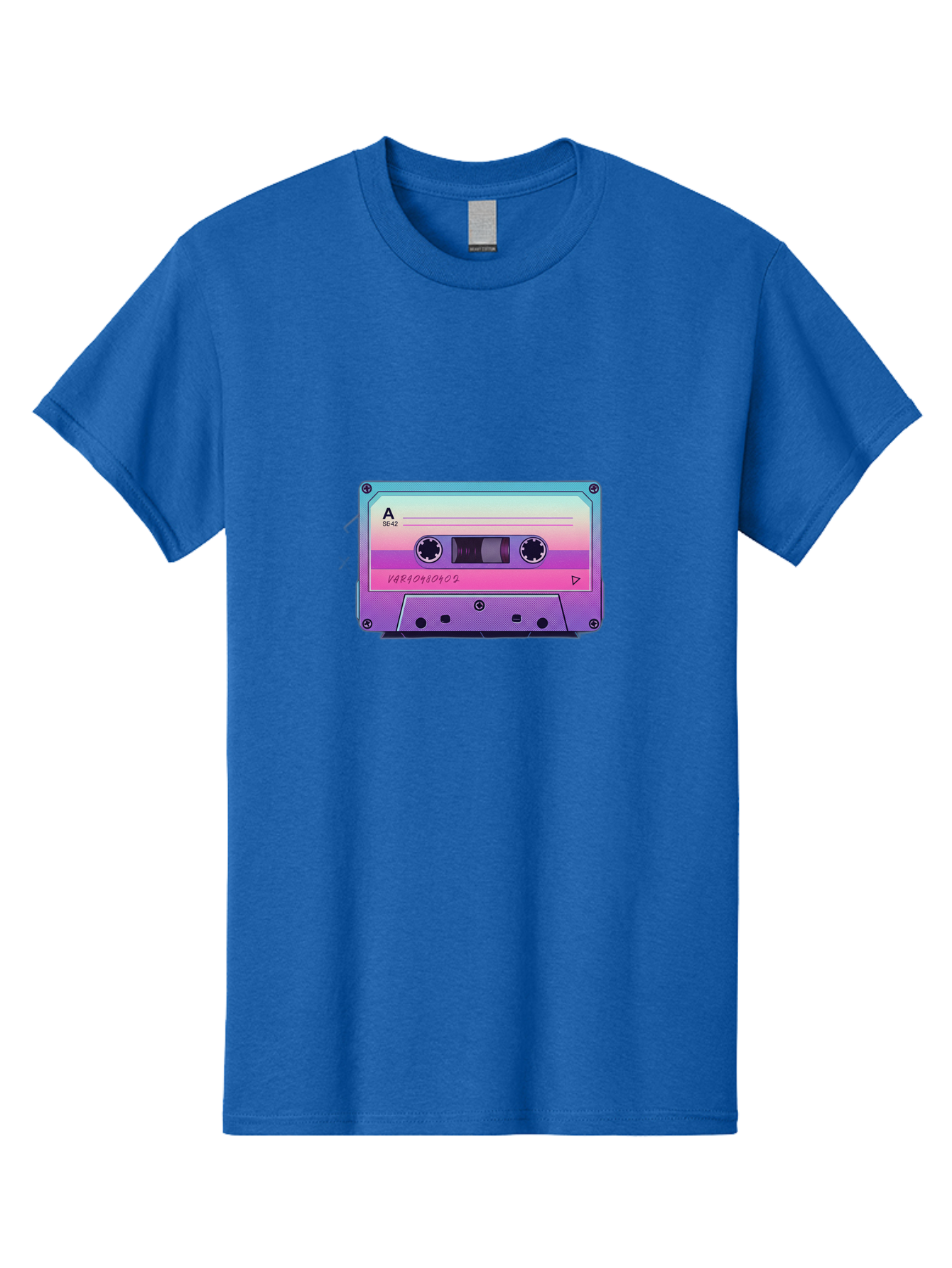Cassette-Tape Men'S Graphic Tee, 100% Cotton, Comfortable Casual Summer Wear, Machine Washable, Retro Cassette Tape, Vintage Music Format, Nostalgic Tech, 80S And 90S Music, Pastel Colors, Various Artists Mix Tape, Music Lover'S Icon Bab720 4