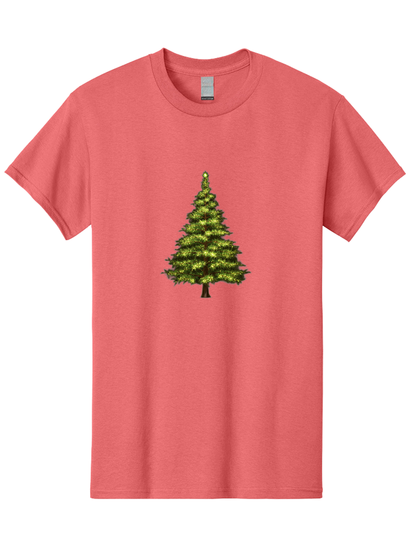 Christmas-Tree-4 Men'S Graphic Tee, 100% Cotton, Comfortable Casual Summer Wear, Machine Washable, Christmas Tree, Christmas Lights, Festive Decoration, Holiday Season, Winter Wonderland, Christmas Magic, Twinkling Lights, Evergreen Tree, Bab752 15