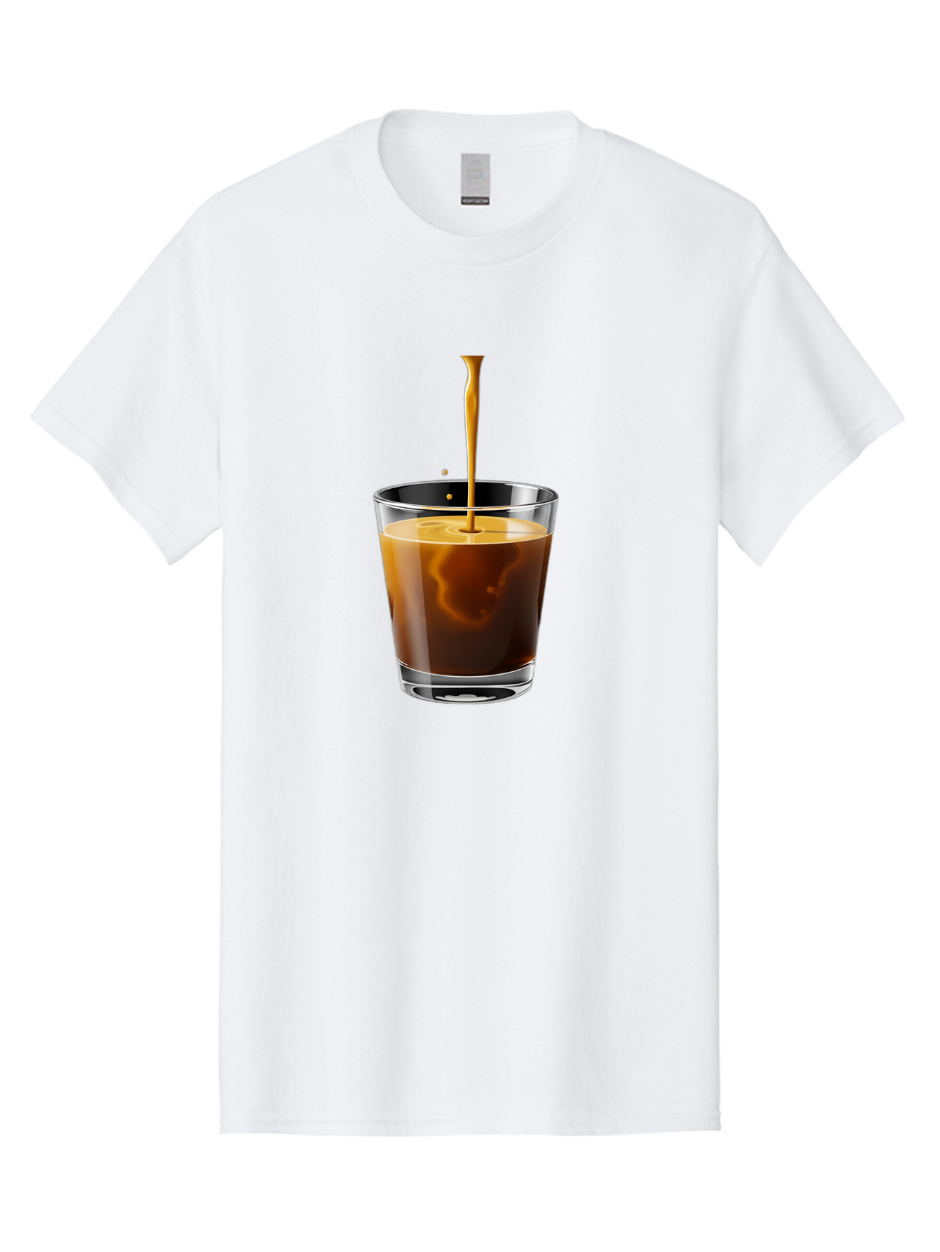 Coffee-1 Men'S Graphic Tee, 100% Cotton, Comfortable Casual Summer Wear, Machine Washable, Coffee Pouring Into A Glass, Espresso Shot, Coffee Culture, Morning Coffee, Coffee Drink, Rich Aroma, Coffee Lover, Daily Grind Bab767 11