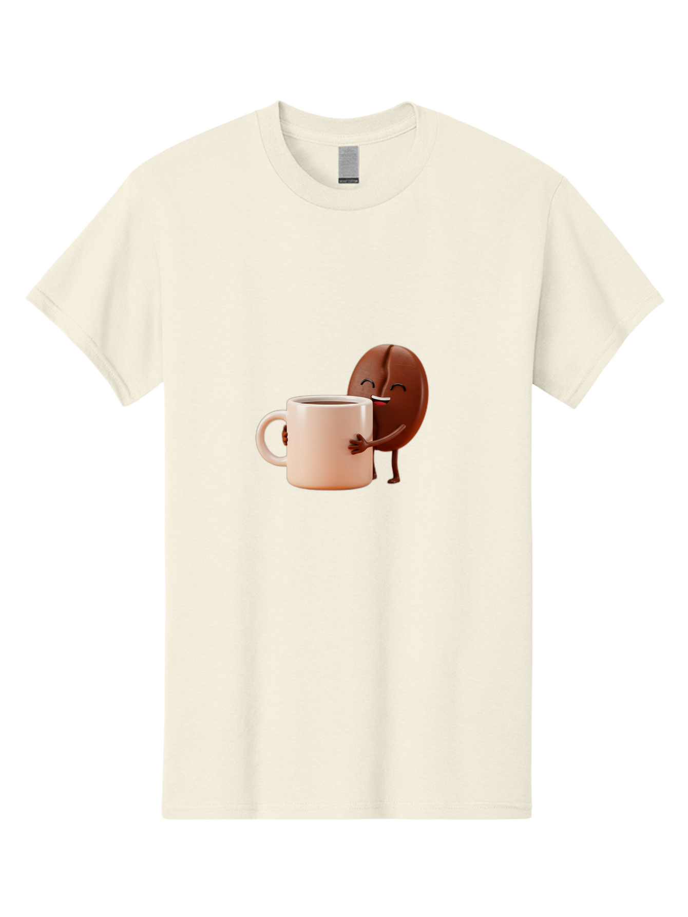 Coffee-Bean-Character-1 Men'S Graphic Tee, 100% Cotton, Comfortable Casual Summer Wear, Machine Washable, Cartoon Coffee Bean, Happy Character, Coffee Mug, Coffee Lover, Morning Pick-Me-Up, Caffeine Fix, Coffee Culture, Funny Illustration, Bab773 14