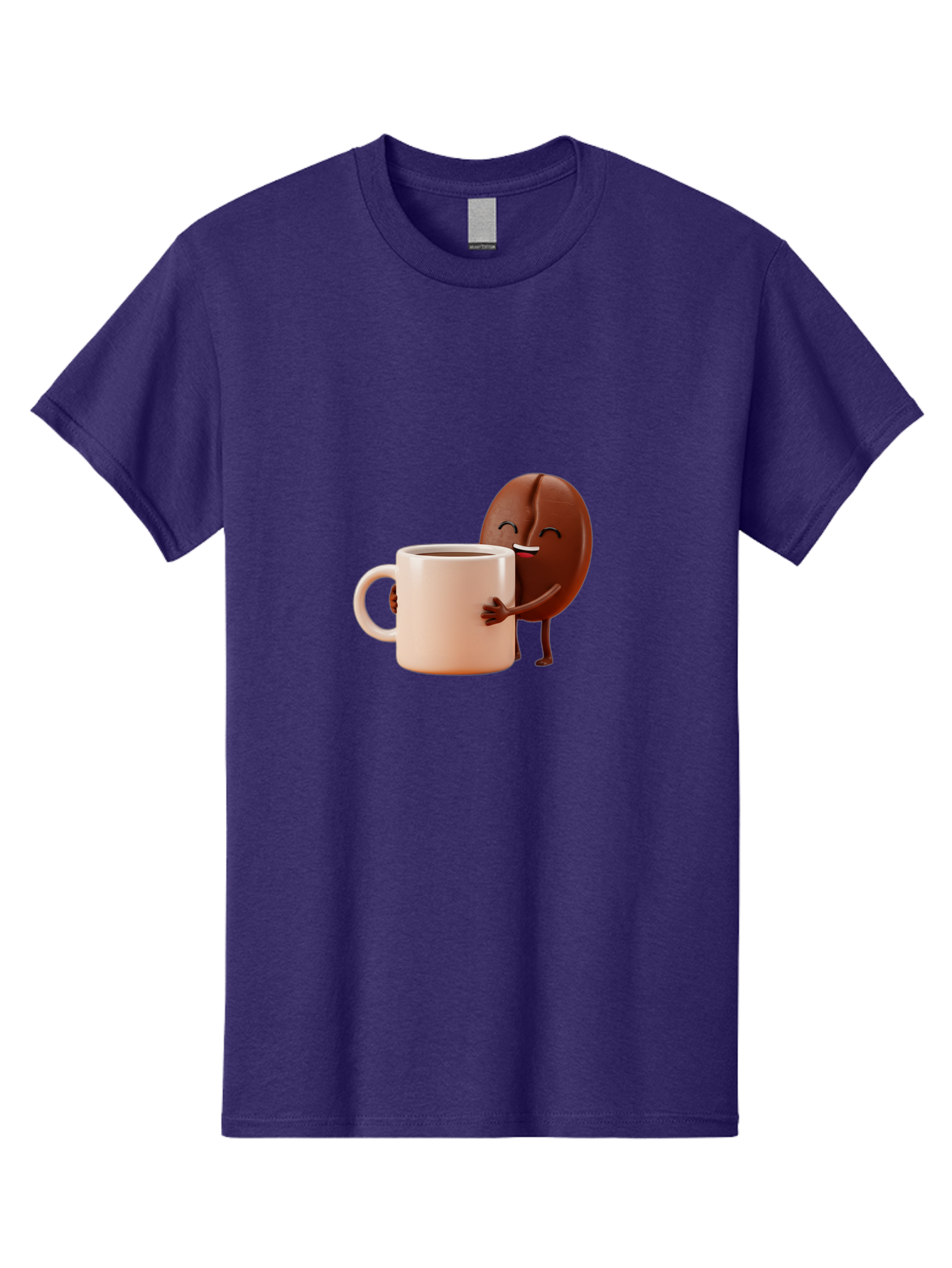 Coffee-Bean-Character-1 Men'S Graphic Tee, 100% Cotton, Comfortable Casual Summer Wear, Machine Washable, Cartoon Coffee Bean, Happy Character, Coffee Mug, Coffee Lover, Morning Pick-Me-Up, Caffeine Fix, Coffee Culture, Funny Illustration, Bab773 15