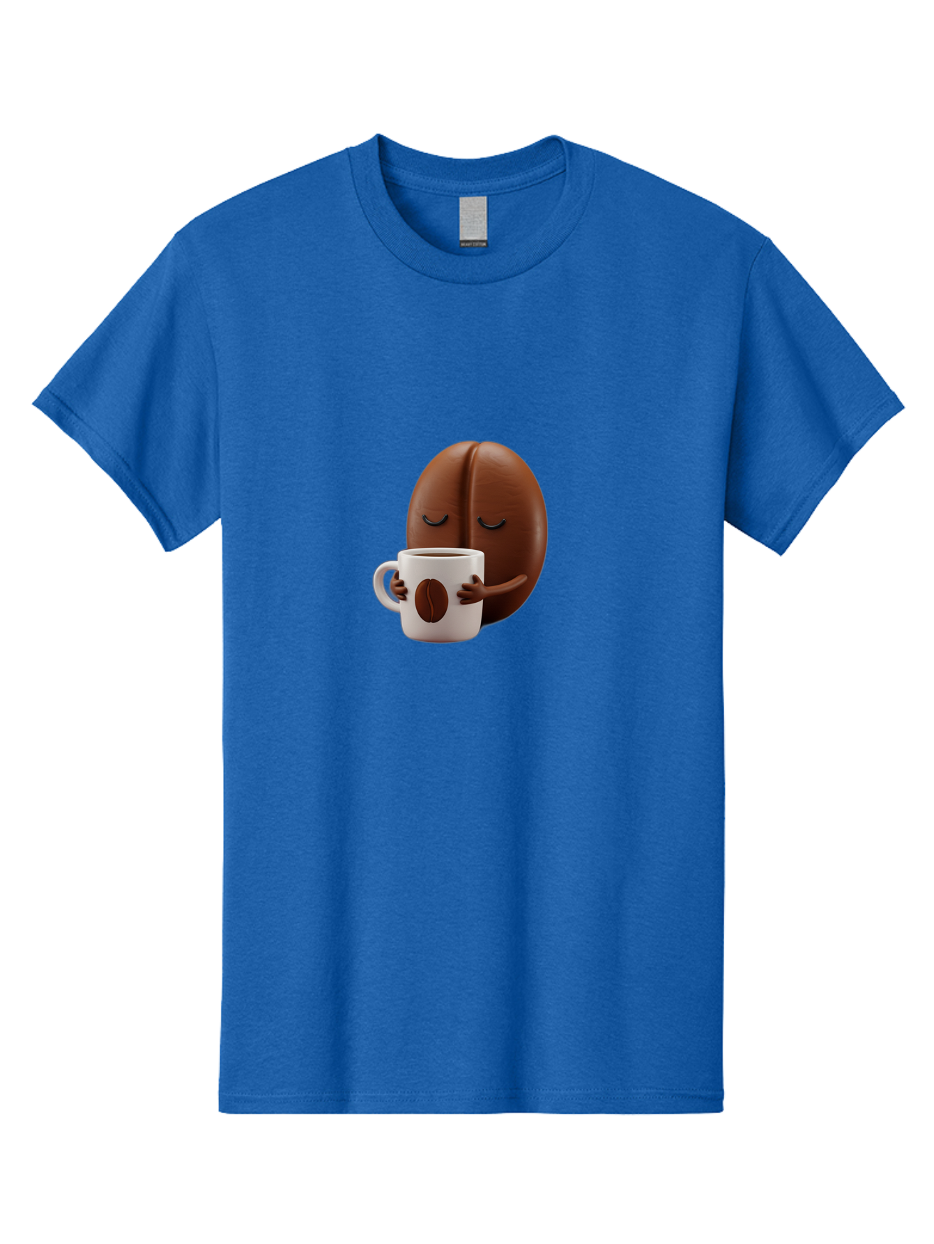 Coffee-Bean-Character-2 Men'S Graphic Tee, 100% Cotton, Comfortable Casual Summer Wear, Machine Washable, Cartoon Coffee Bean, Coffee Mug, Relaxed Atmosphere, Happy Character, Coffee Break, Morning Coffee, Caffeine Boost, Coffee Lover, Bab774 9