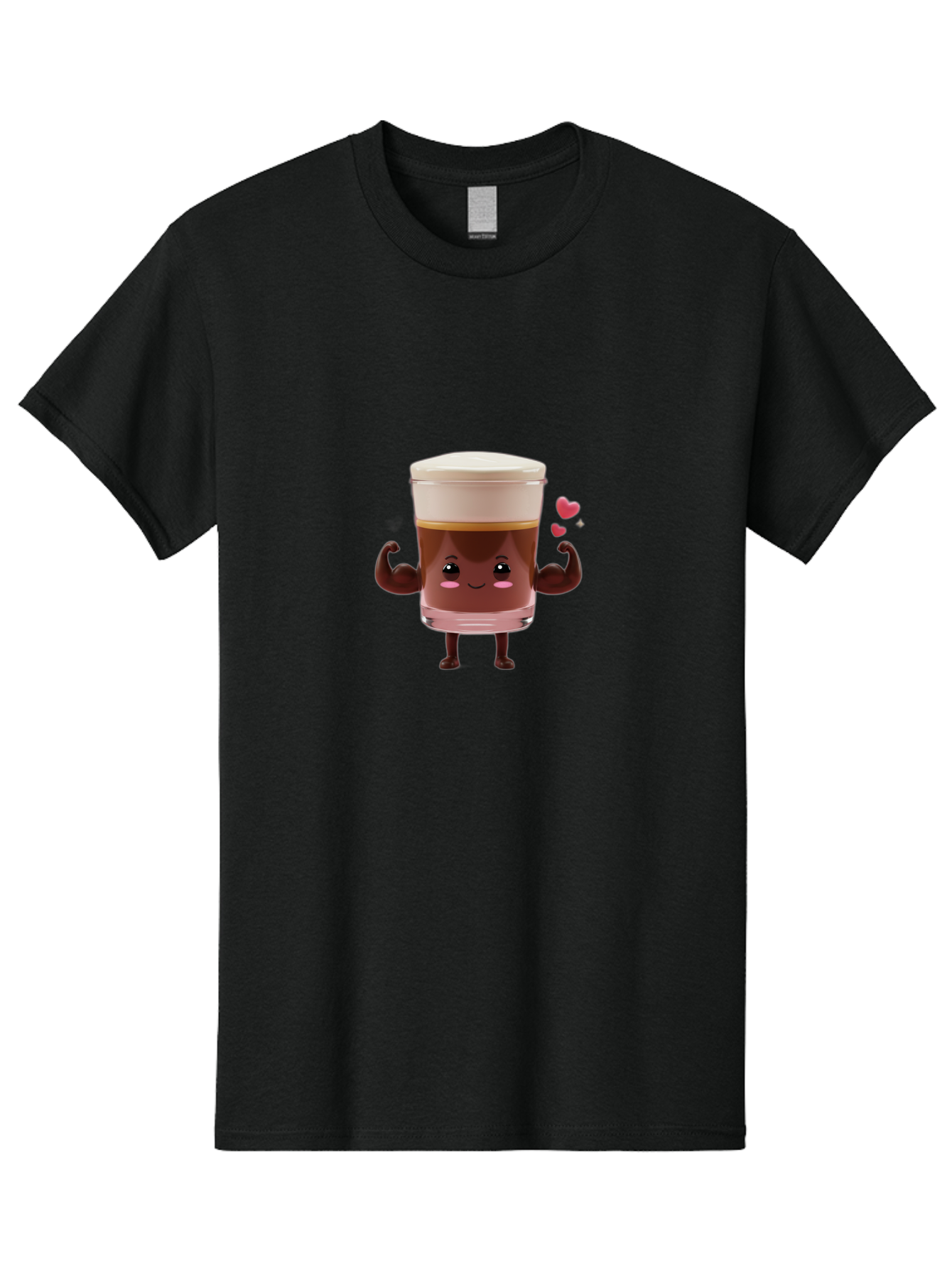 Coffee-Cup-2 Men'S Graphic Tee, 100% Cotton, Comfortable Casual Summer Wear, Machine Washable, Cartoon Coffee Cup, Strong Personality, Flexing Muscles, Smiling Face, Coffee Lover, Coffee Culture, Morning Pick-Me-Up, Coffee Break Bab787 9