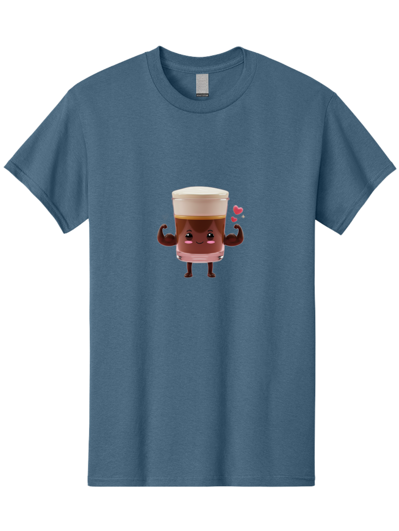 Coffee-Cup-2 Men'S Graphic Tee, 100% Cotton, Comfortable Casual Summer Wear, Machine Washable, Cartoon Coffee Cup, Strong Personality, Flexing Muscles, Smiling Face, Coffee Lover, Coffee Culture, Morning Pick-Me-Up, Coffee Break Bab787 7
