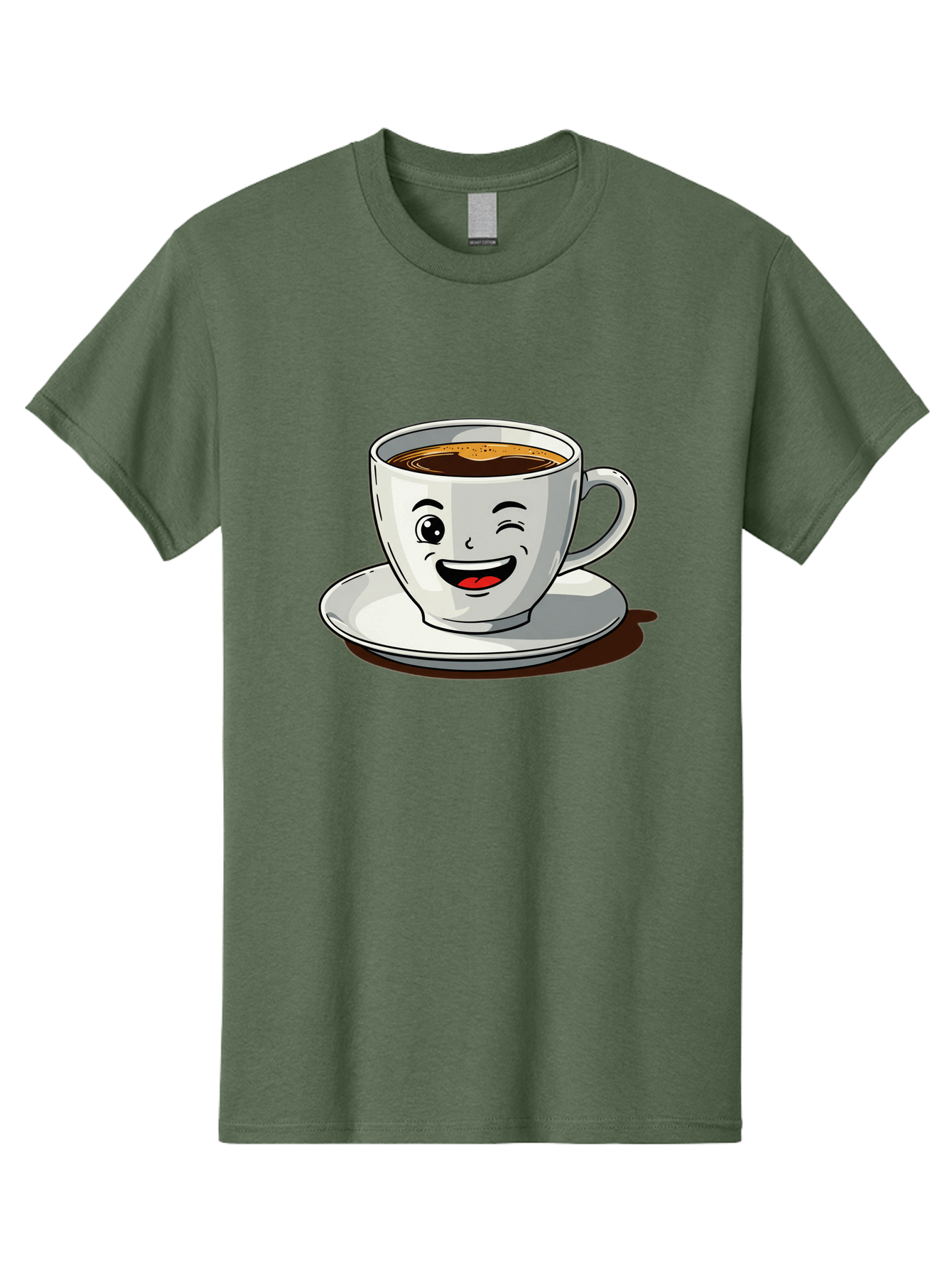 Cup-Of-Coffee-1 Men'S Graphic Tee, 100% Cotton, Comfortable Casual Summer Wear, Machine Washable, Happy Coffee Cup, Smiling Face, Coffee Time, Morning Pick-Me-Up, Caffeinated Beverage, Cartoon Character, Coffee Lover, Funny Illustration, Bab833 9